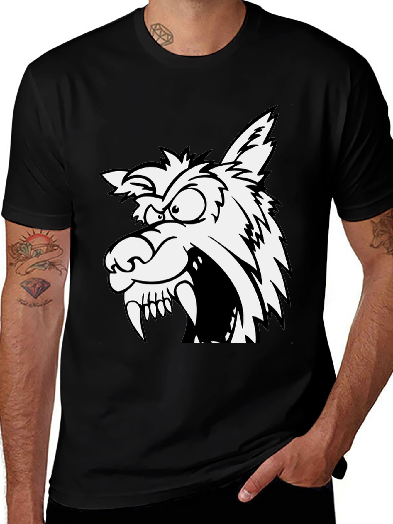 Variant 3 of Wolf Graphic Print T-Shirt