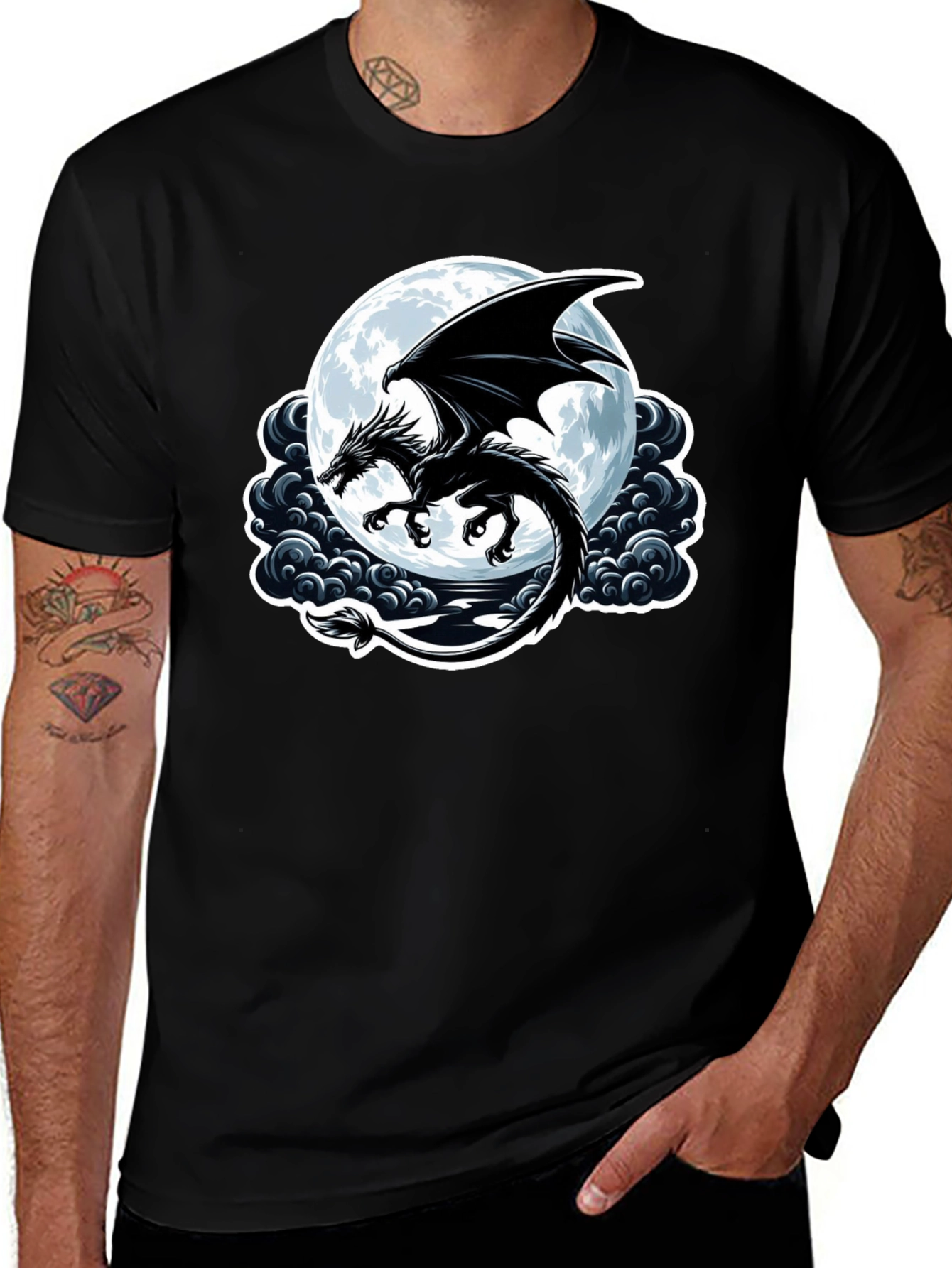 Variant 15 of Dragon Moon Black T-Shirt