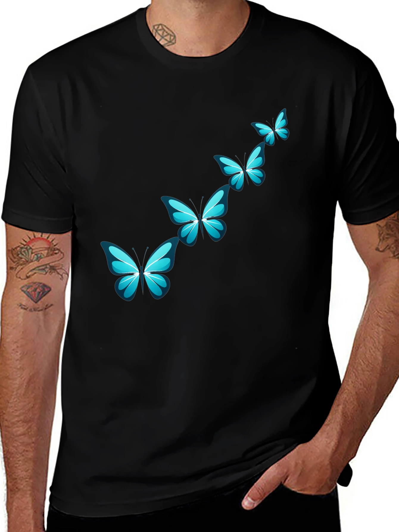 Variant 24 of Butterfly Graphic Tee - Modern Casual Style