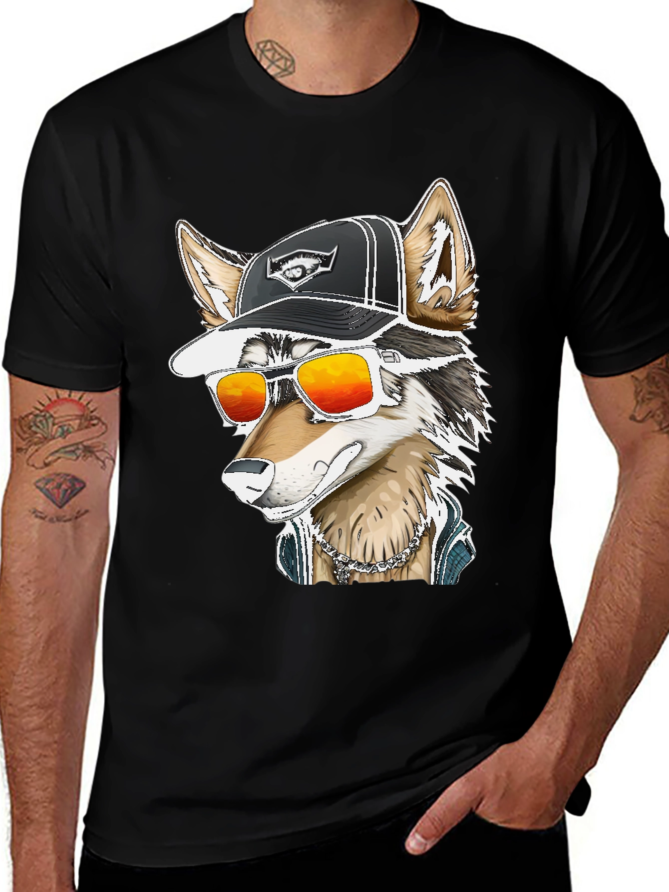 Variant 3 of Cool Coyote Black T-Shirt