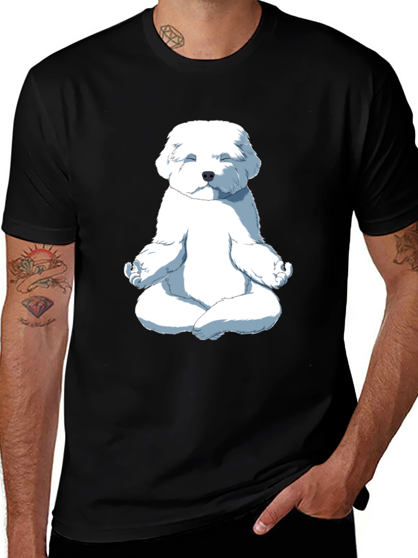 Variant 16 of Meditating Dog Graphic T-Shirt