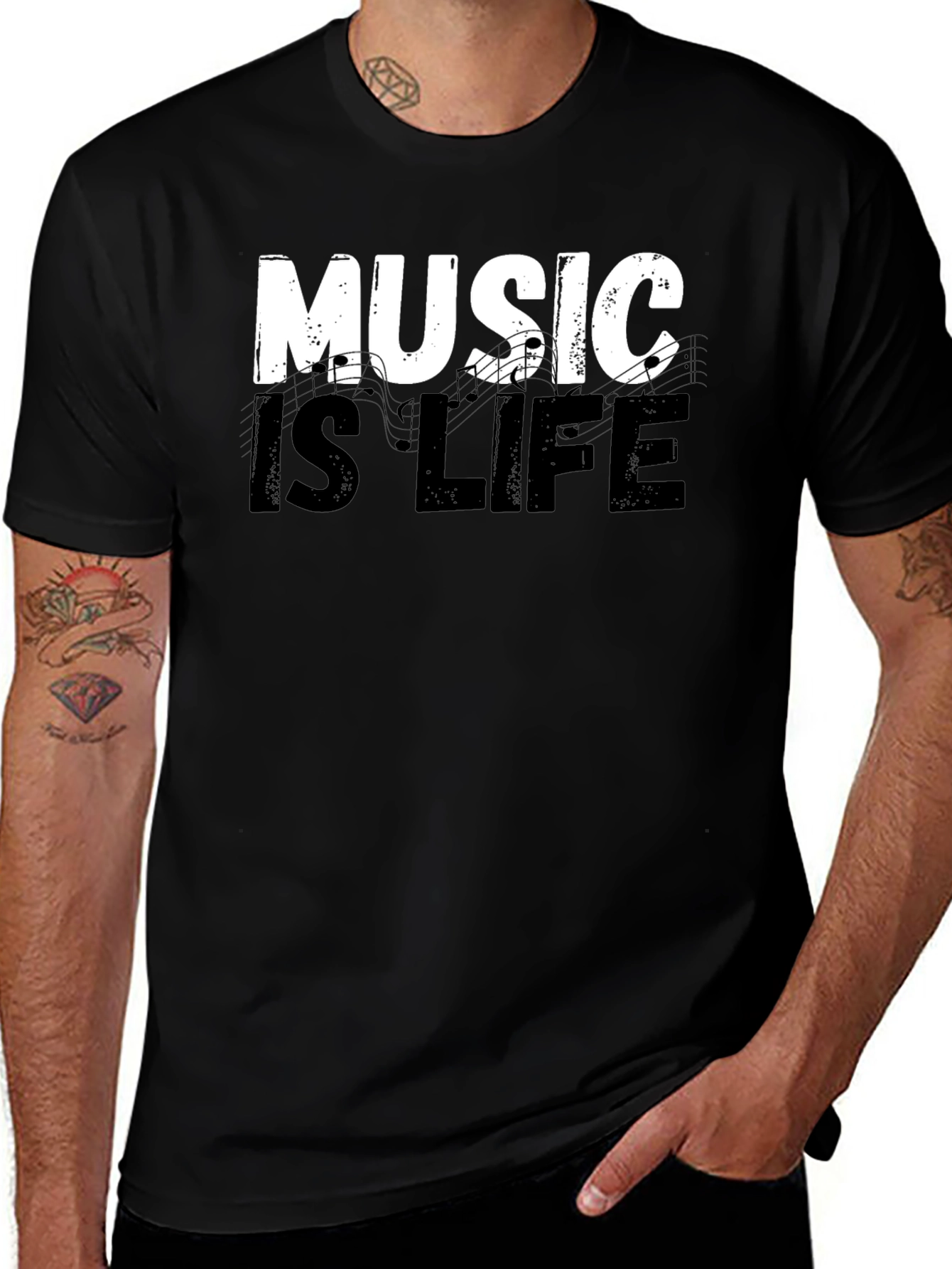 Variant 6 of Music is Life Graphic Tee