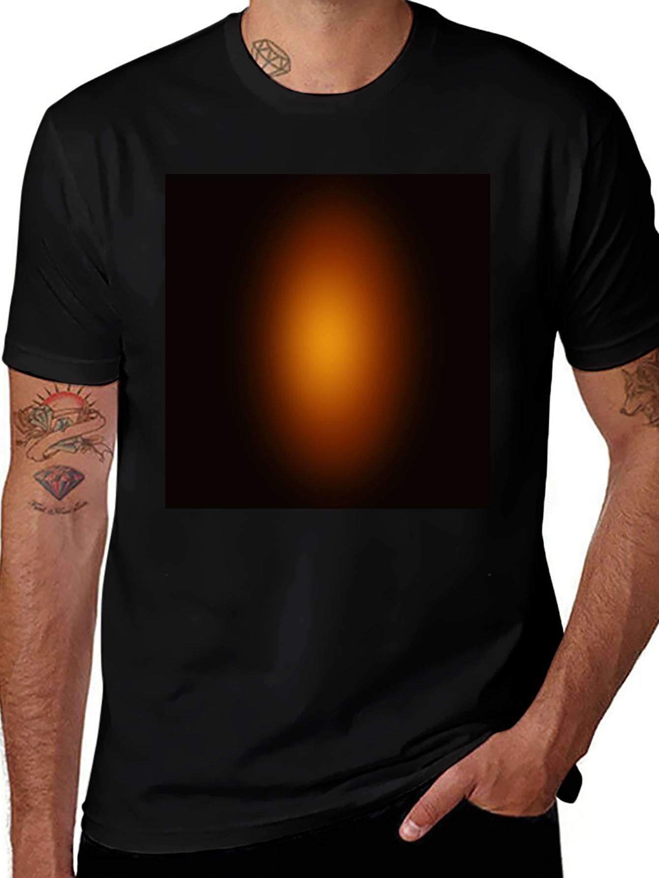 Variant 28 of Men's Black Graphic Tee - Abstract Design