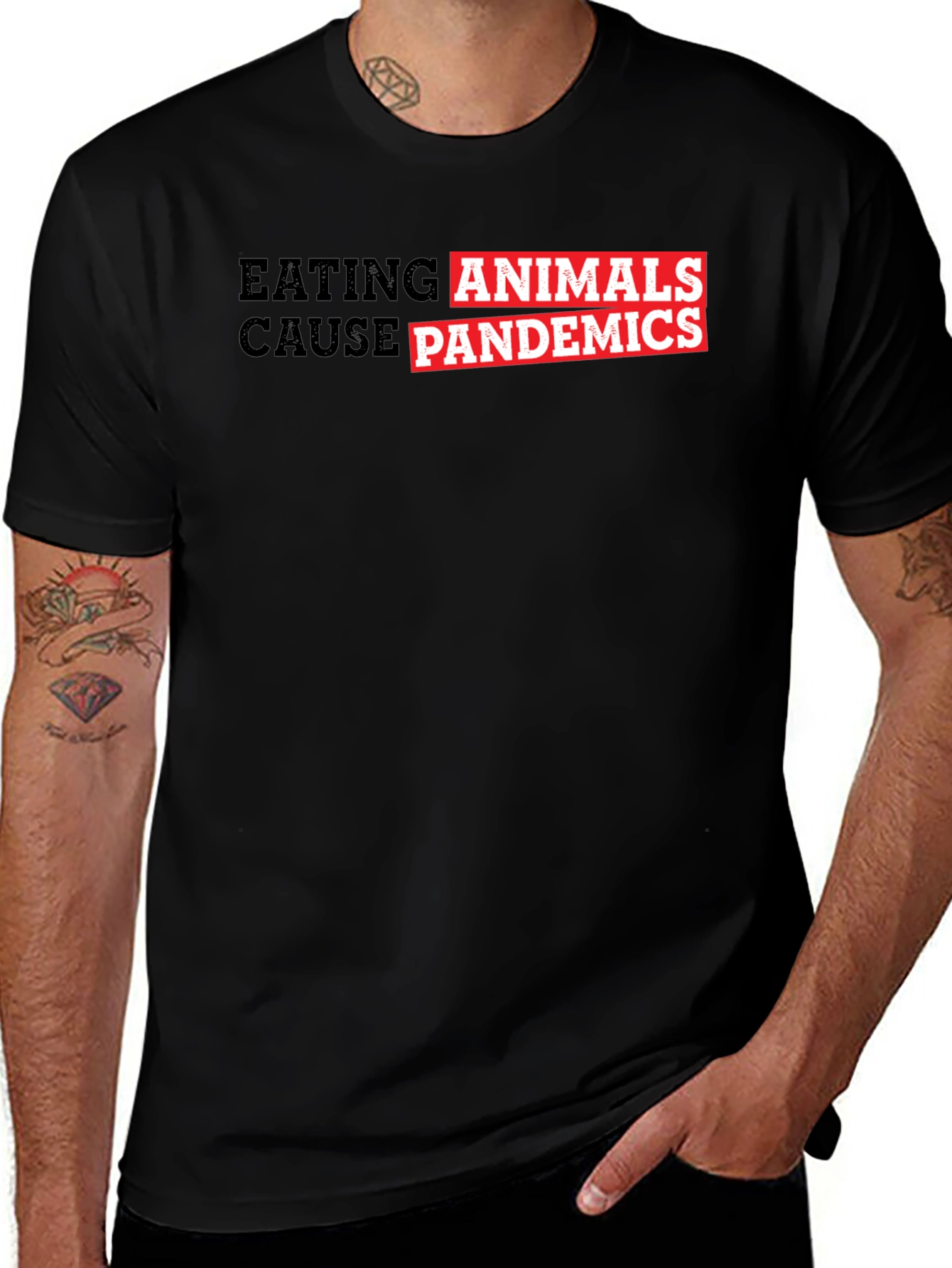 Variant 24 of Eating Animals Cause Pandemics Graphic Tee