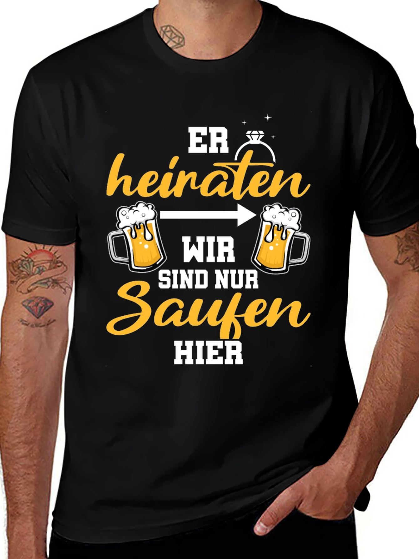 ER Heiraten T-Shirt - Stag Party Tee