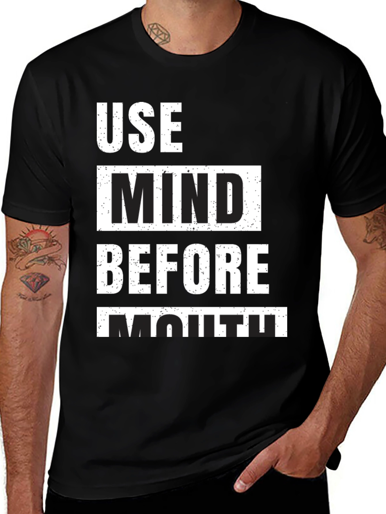 Variant 3 of Use Mind Before Mouth Graphic T-Shirt