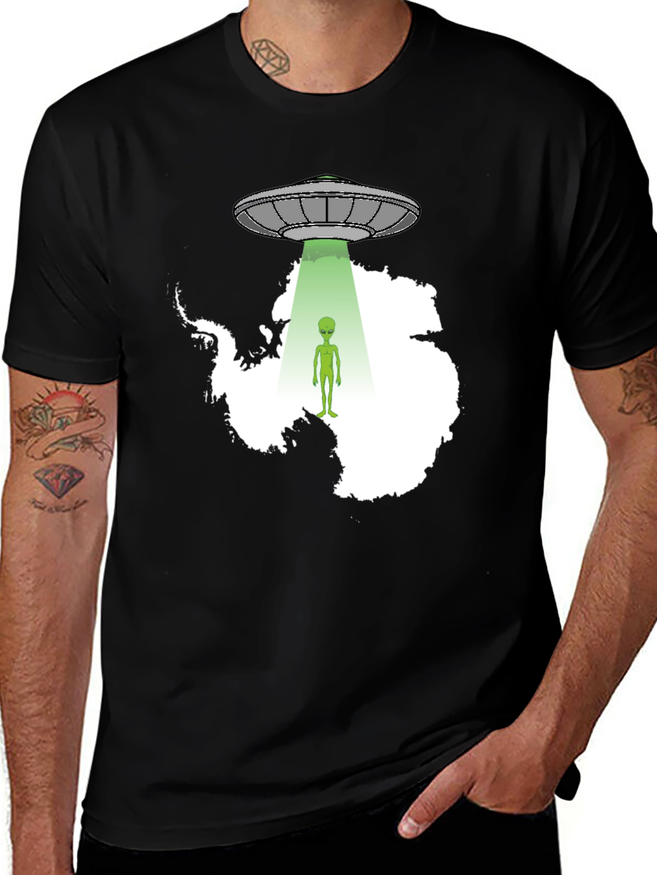 Variant 9 of Alien Abduction Antarctica Graphic Tee