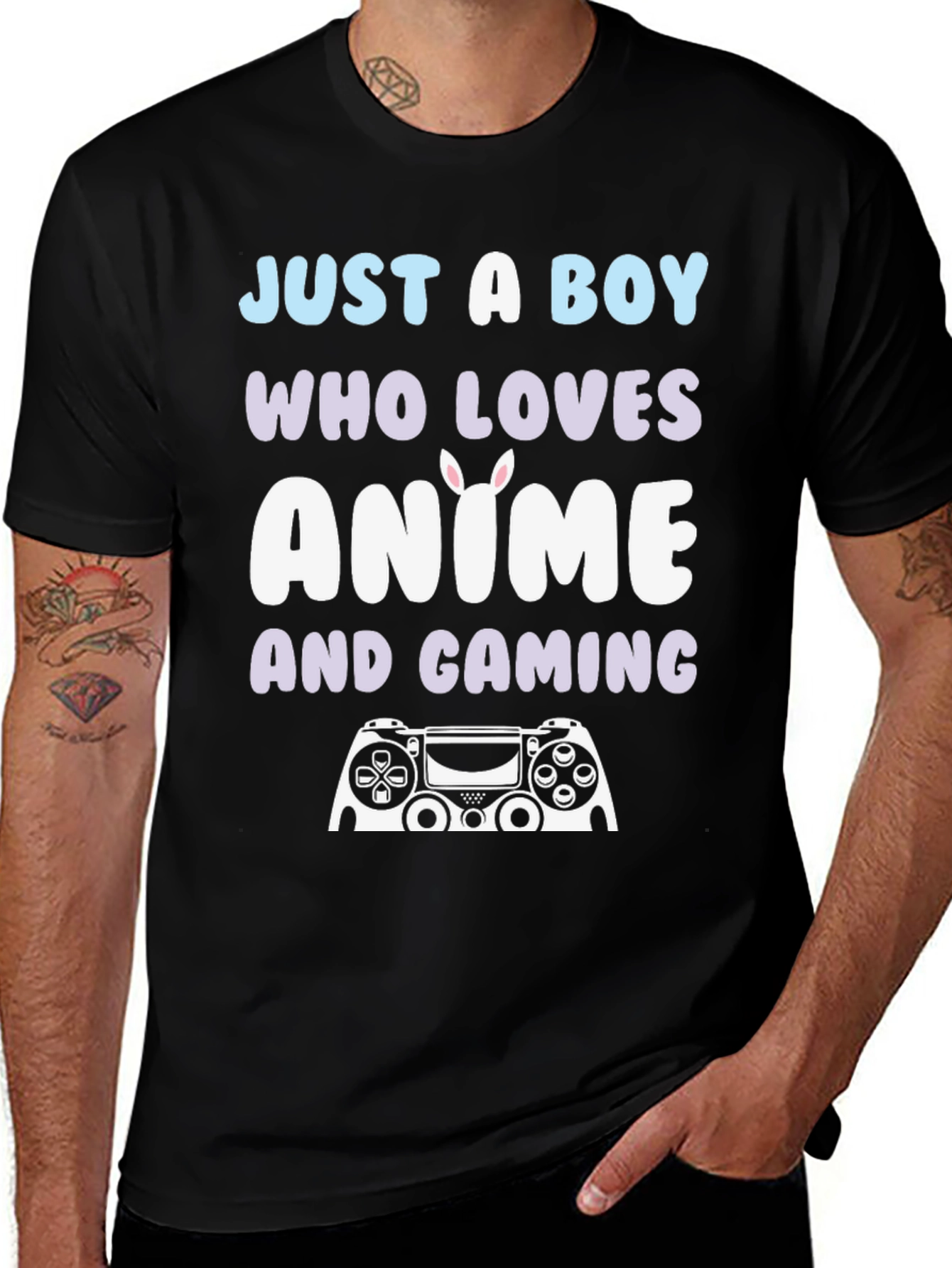 Variant 10 of Boy's Anime & Gaming T-Shirt - Just a Boy Who Loves