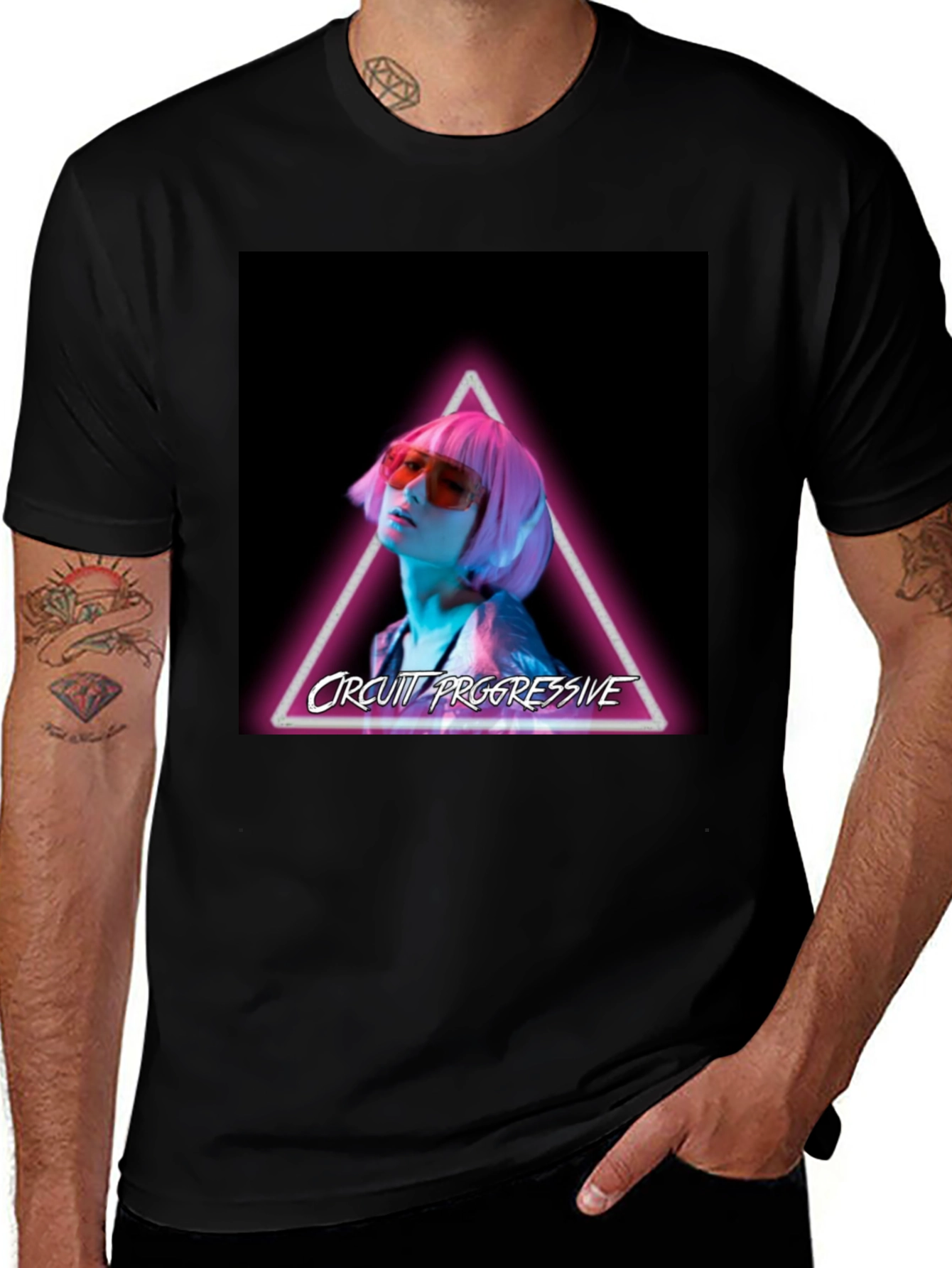 Variant 6 of Circuit Progressive Neon T-Shirt - Trendy Graphic Tee