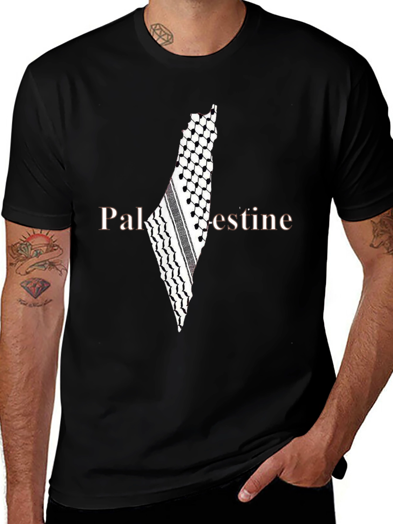 Palestine Map T-Shirt - Classic Design