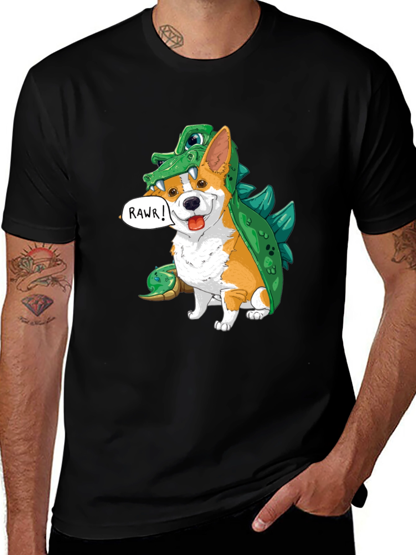 Variant 23 of Corgi Dinosaur T-Shirt - Funny Dog Lover Tee