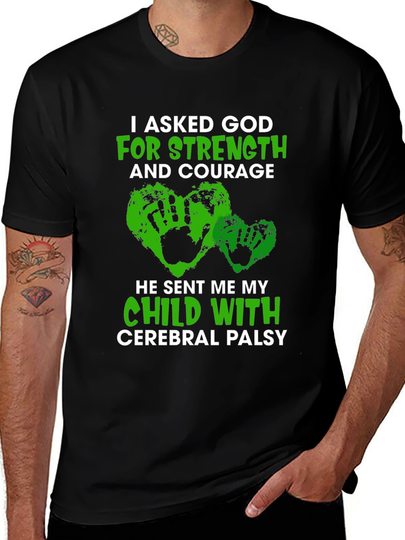 Cerebral Palsy Awareness T-Shirt - Strength and Courage
