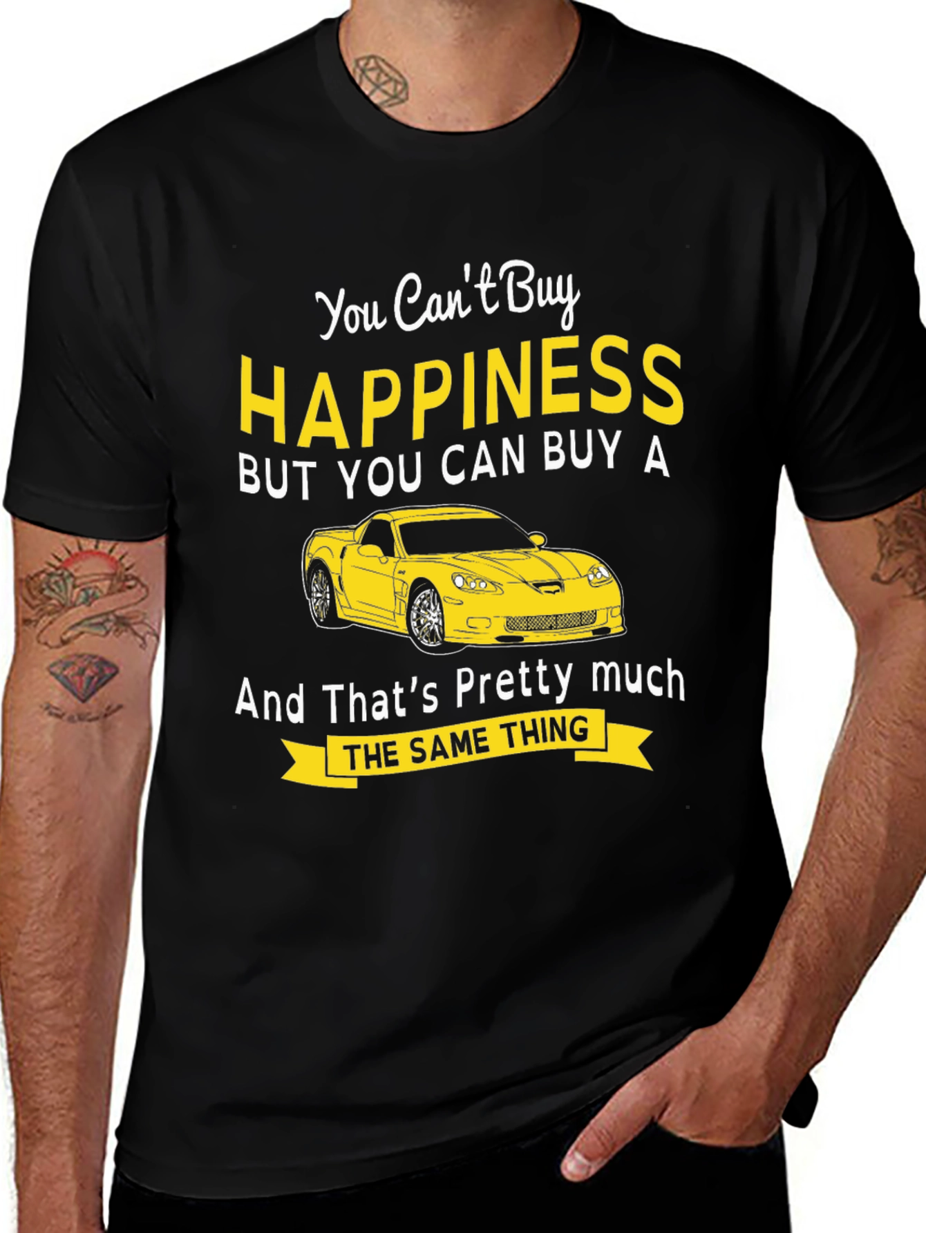 Variant 8 of Happiness Car Graphic T-Shirt