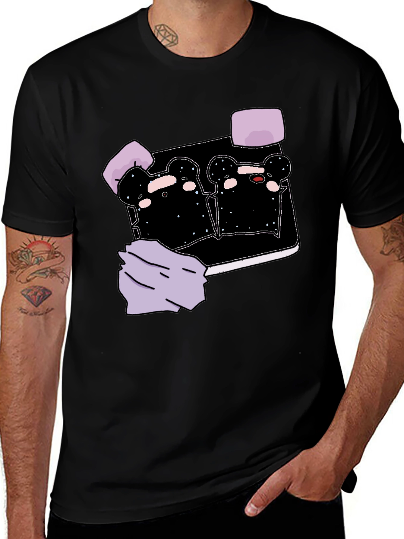 Variant 30 of Galaxy Toast Cartoon Graphic T-Shirt