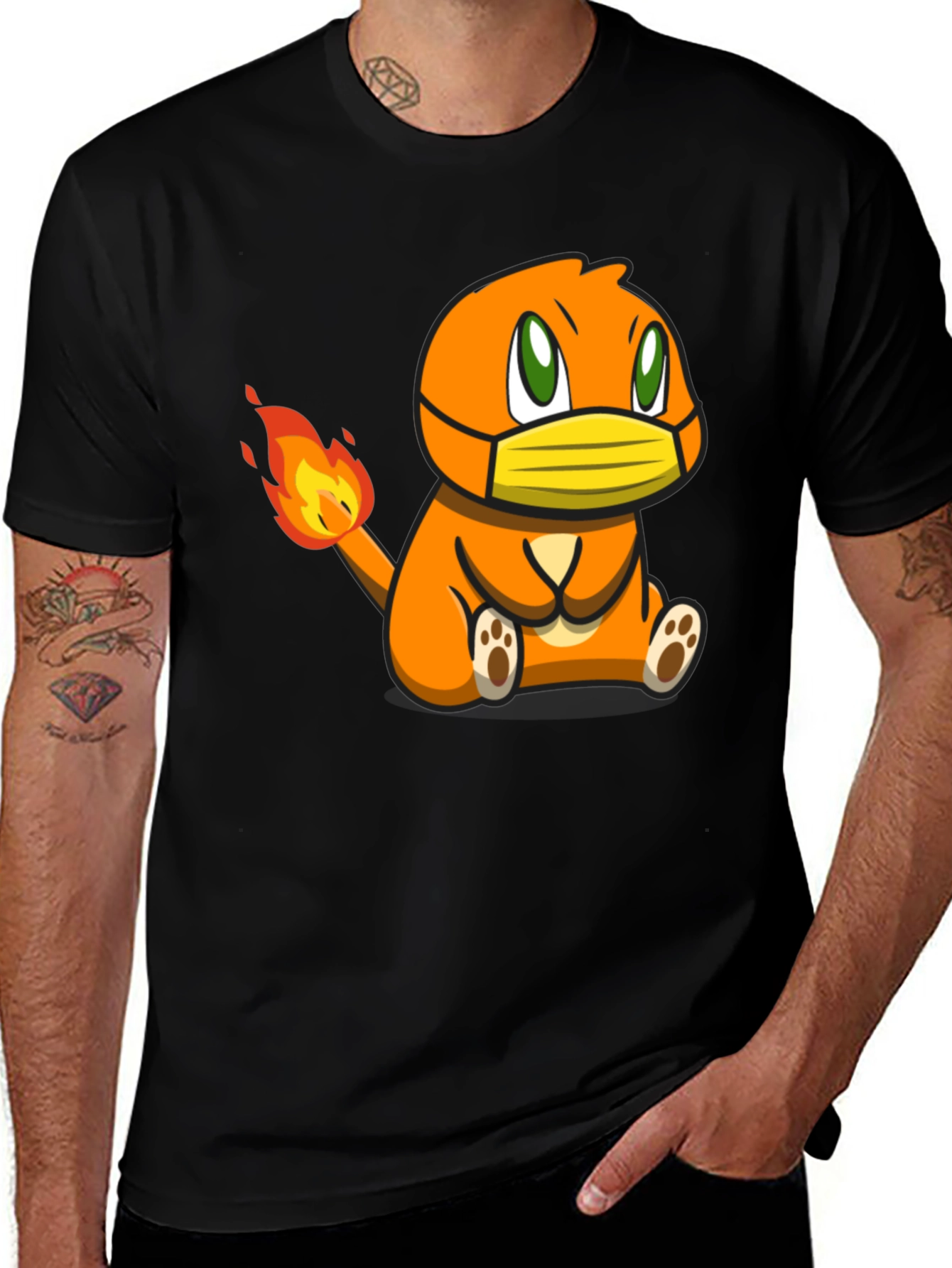 Charmander Mask Graphic Tee - Unisex