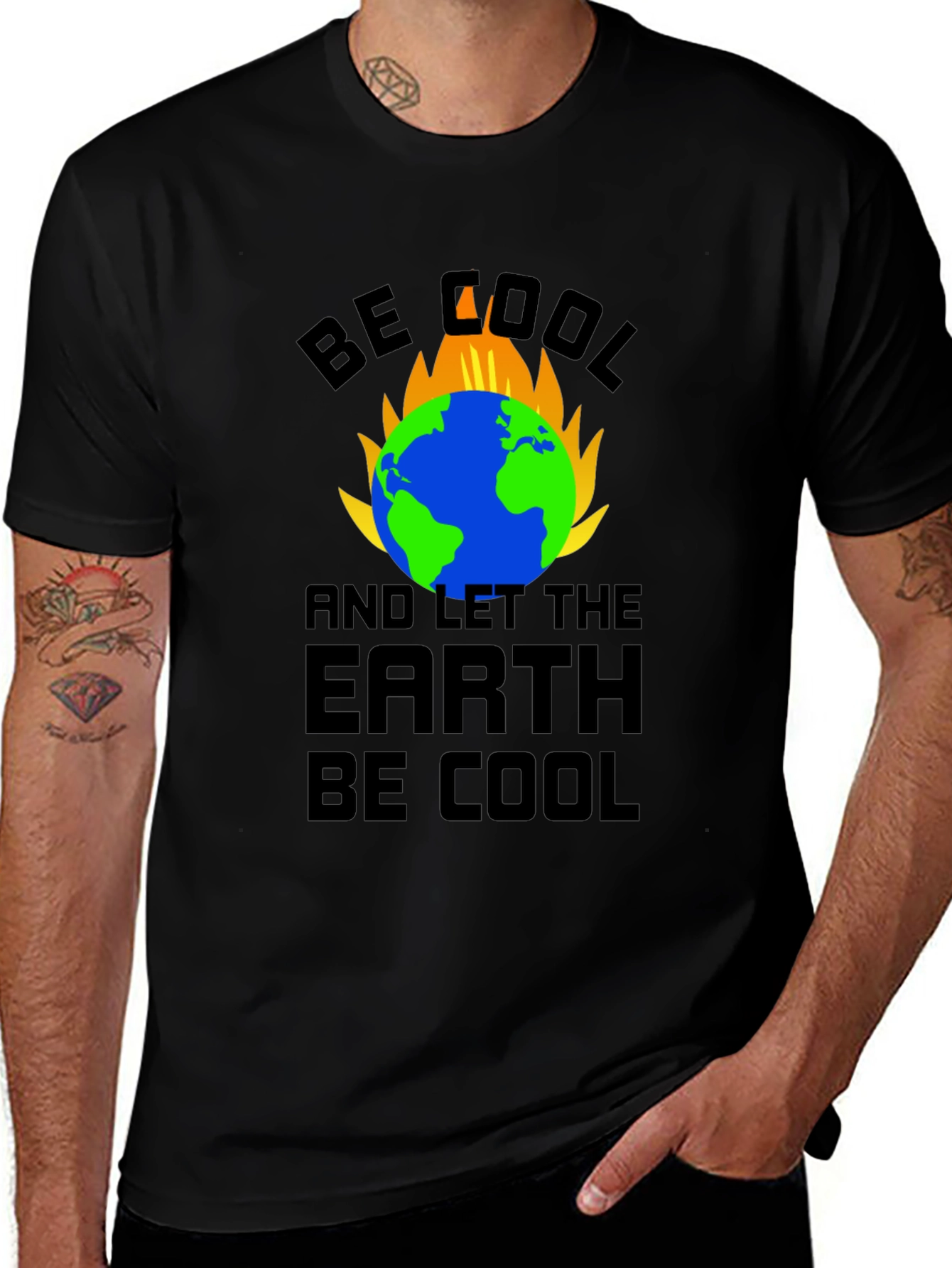Be Cool Earth T-Shirt - Global Warming Awareness Tee