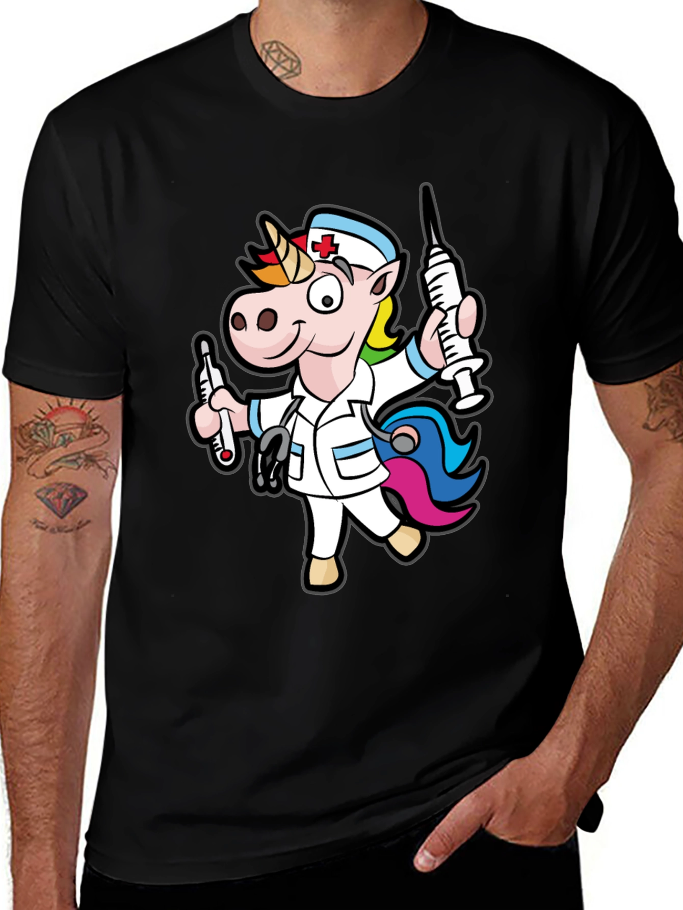 Variant 3 of Nurse Unicorn T-Shirt - Funny Medical Apparel