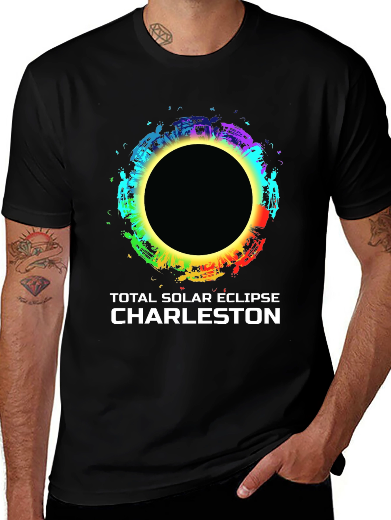 Variant 6 of Total Solar Eclipse Charleston T-Shirt