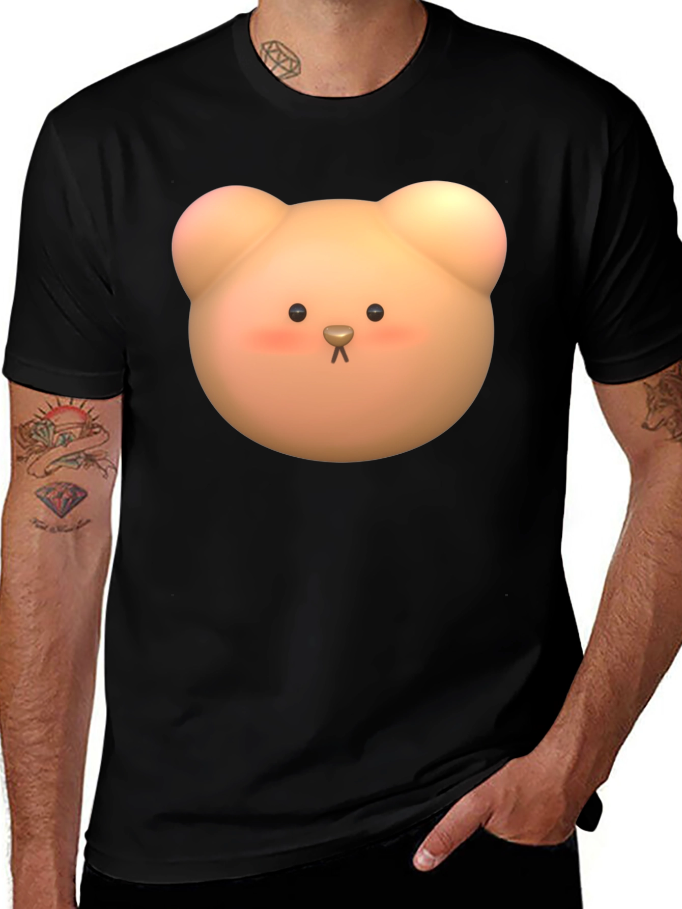 Variant 7 of Cute Bear Graphic Tee - Soft Cotton Comfort