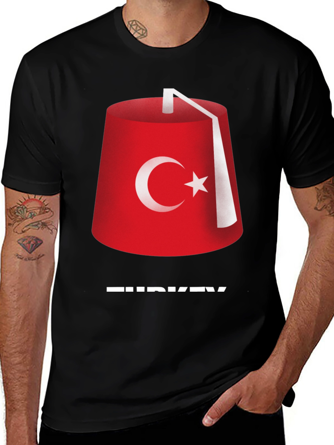 Turkey Fez T-Shirt - Black Cotton Tee