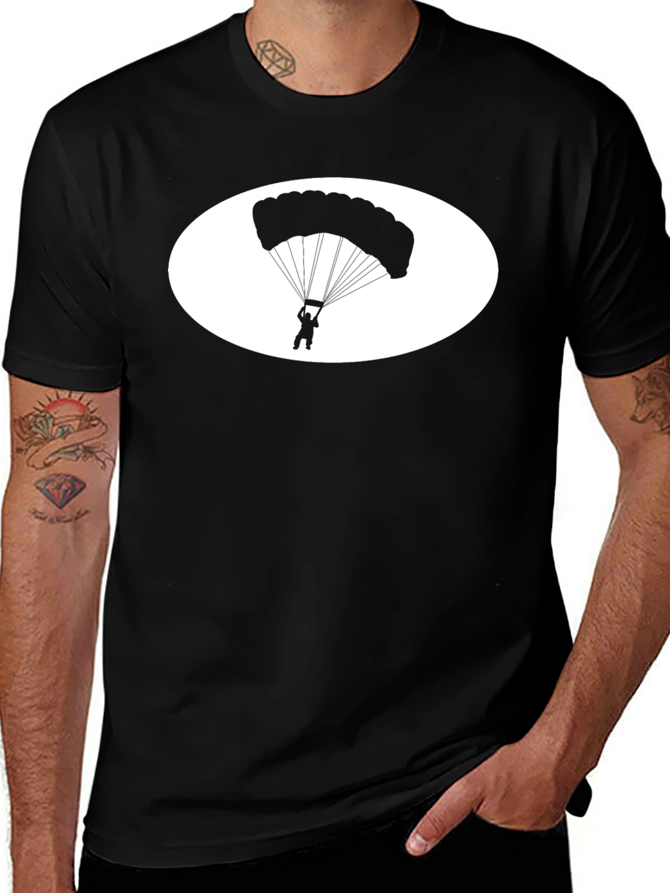 Variant 20 of Skydiving Parachute Graphic T-Shirt
