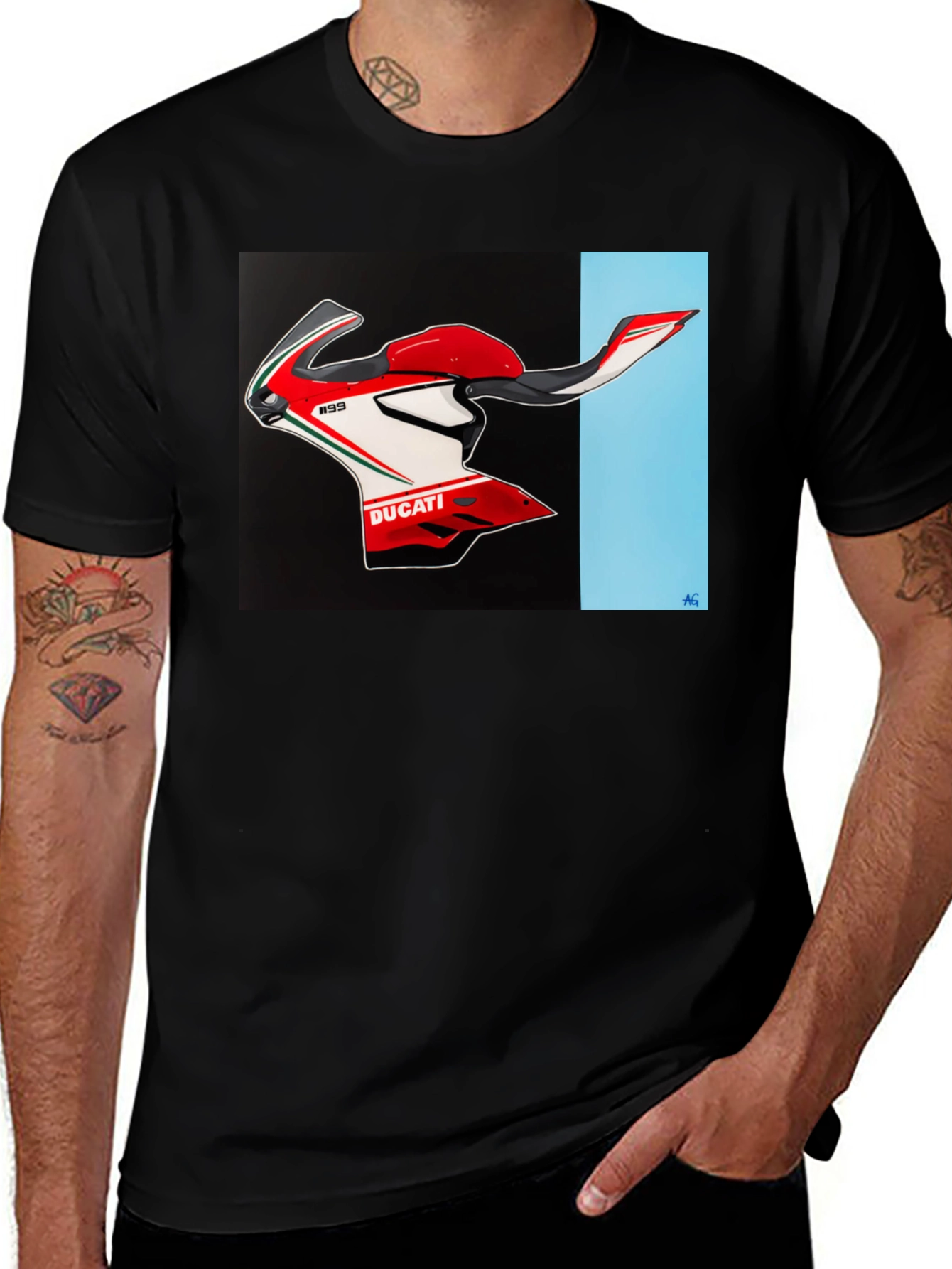 Variant 25 of Ducati Motorcycle Art T-Shirt
