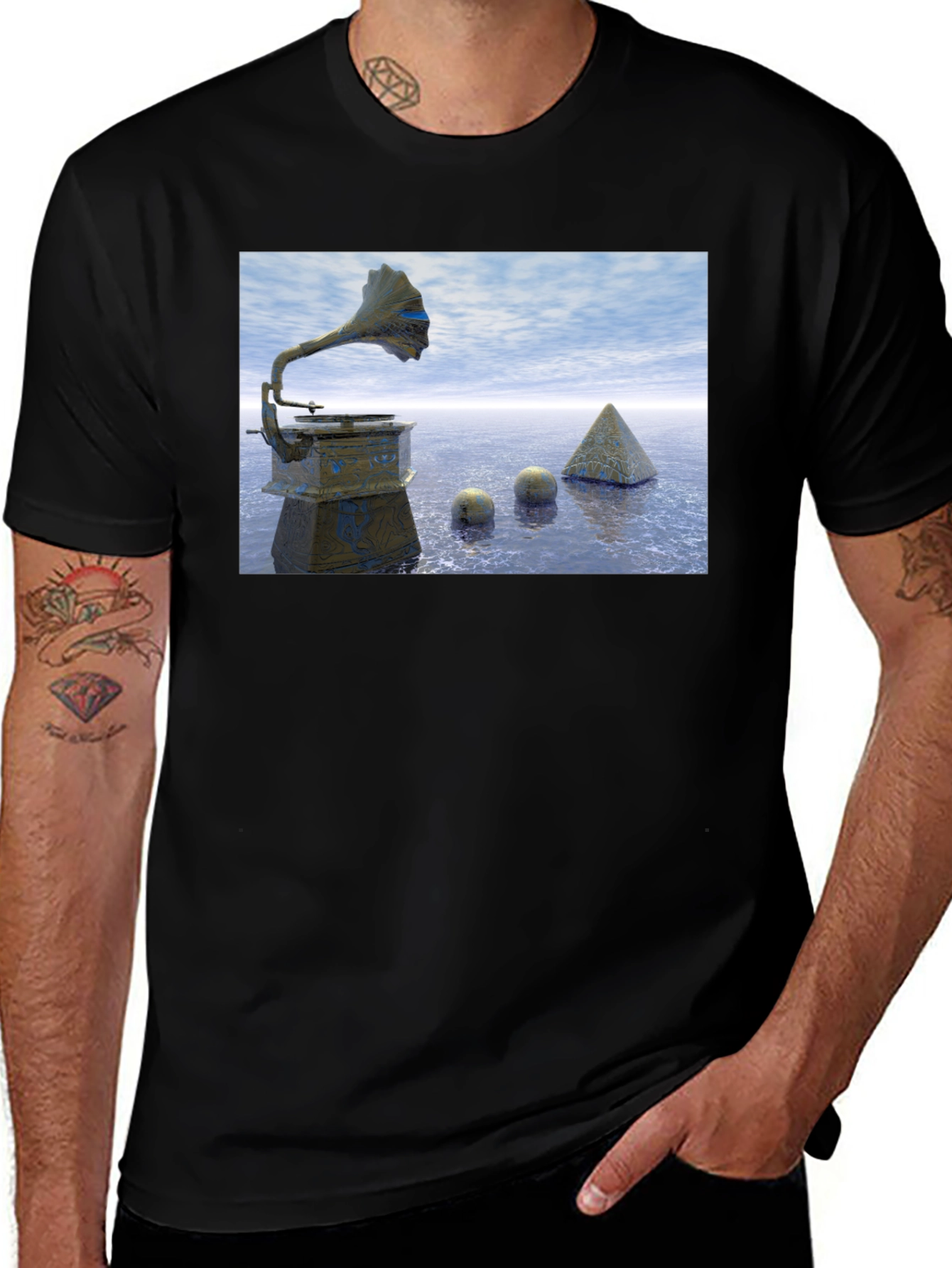 Variant 30 of Surrealist Gramaphone T-Shirt