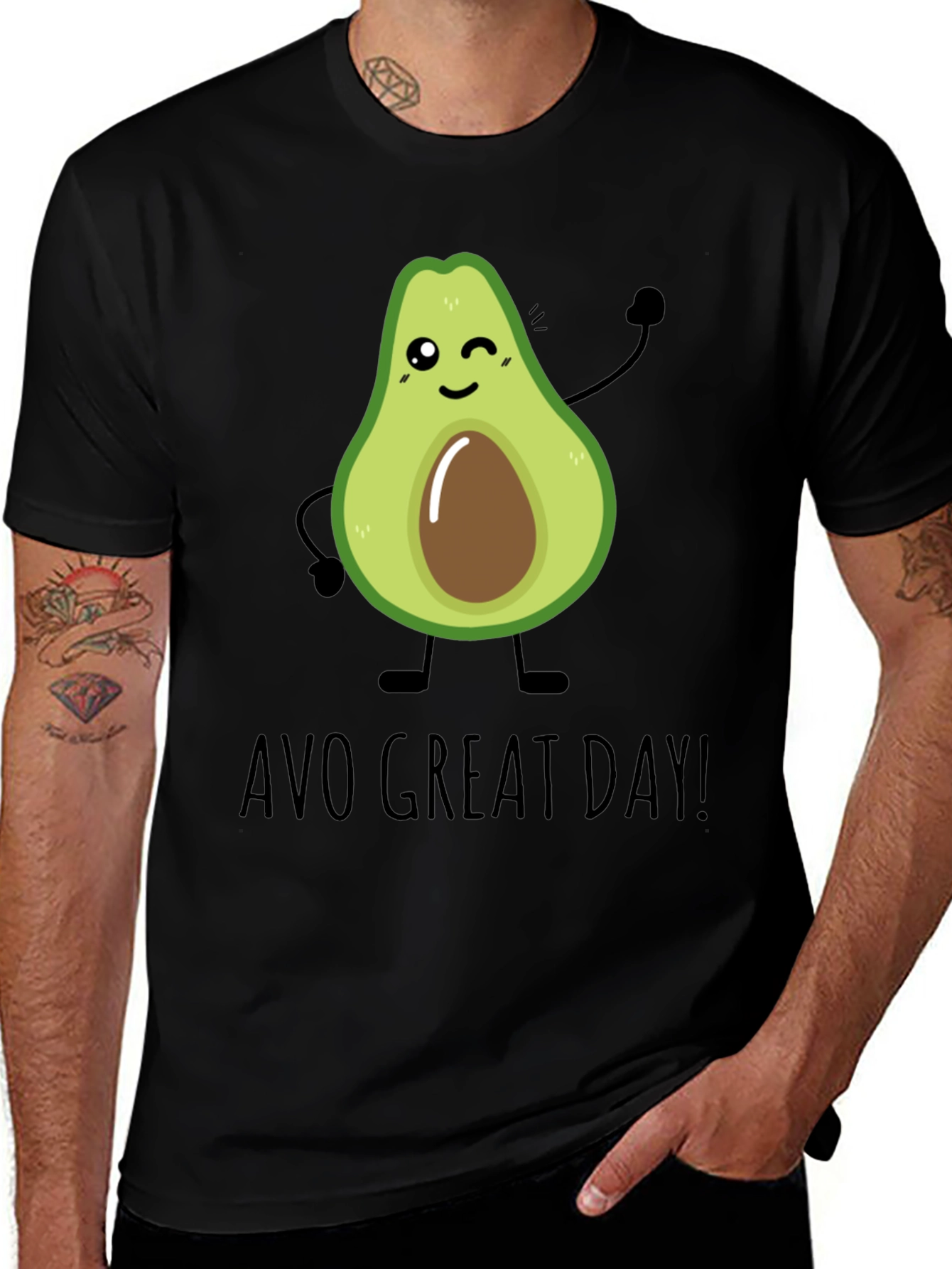 Variant 17 of Avo Great Day T-Shirt - Cute Avocado Graphic Tee