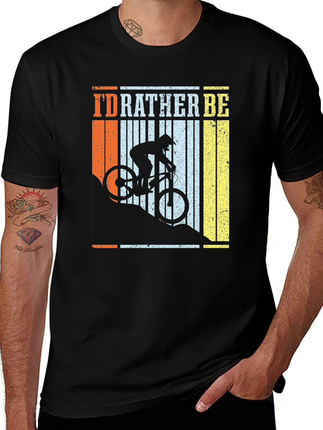 Variant 6 of I'd Rather Be Mountain Biking T-Shirt