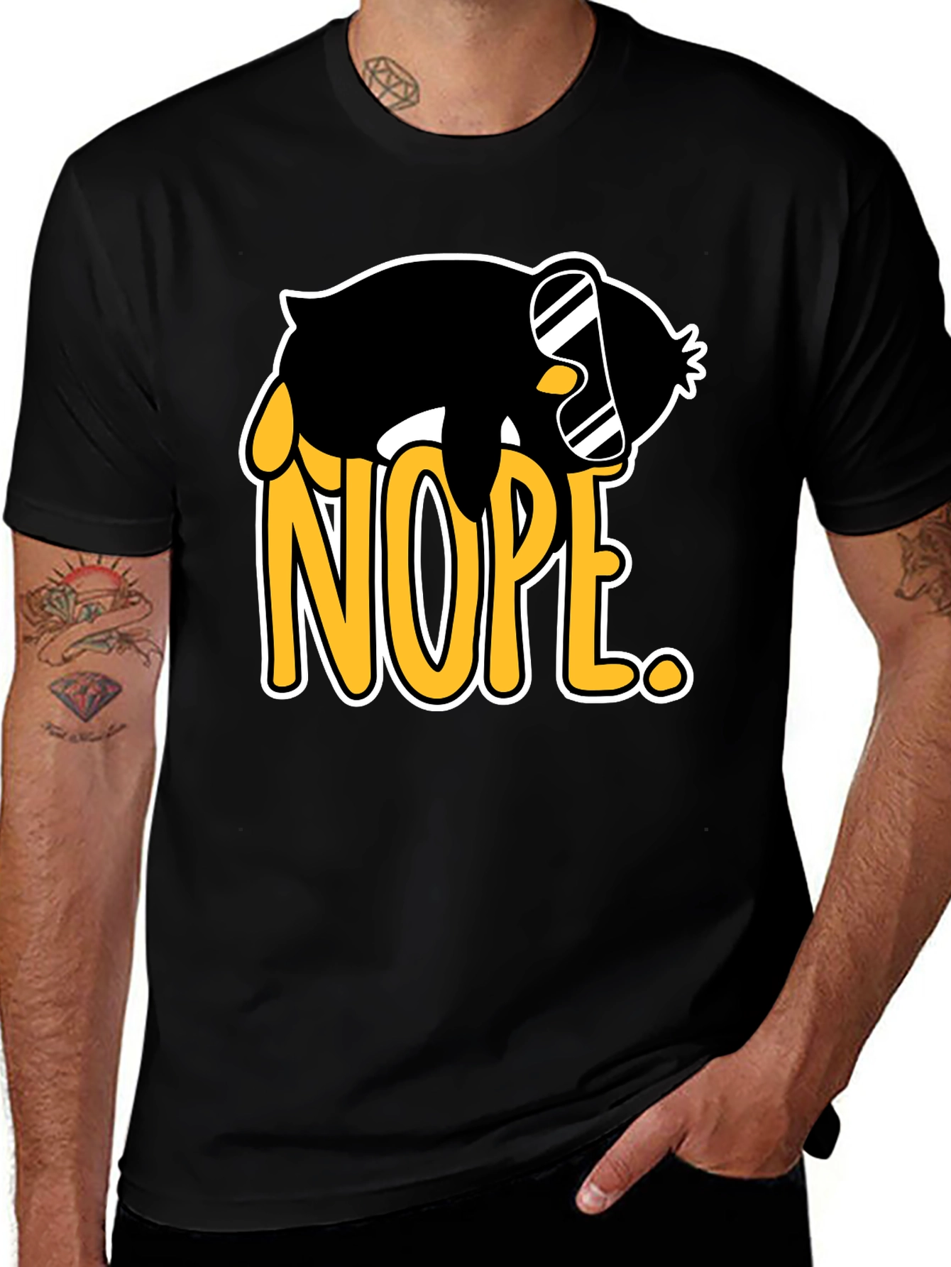 Variant 30 of Penguin Nope T-Shirt: Cool & Comfy Cotton Tee