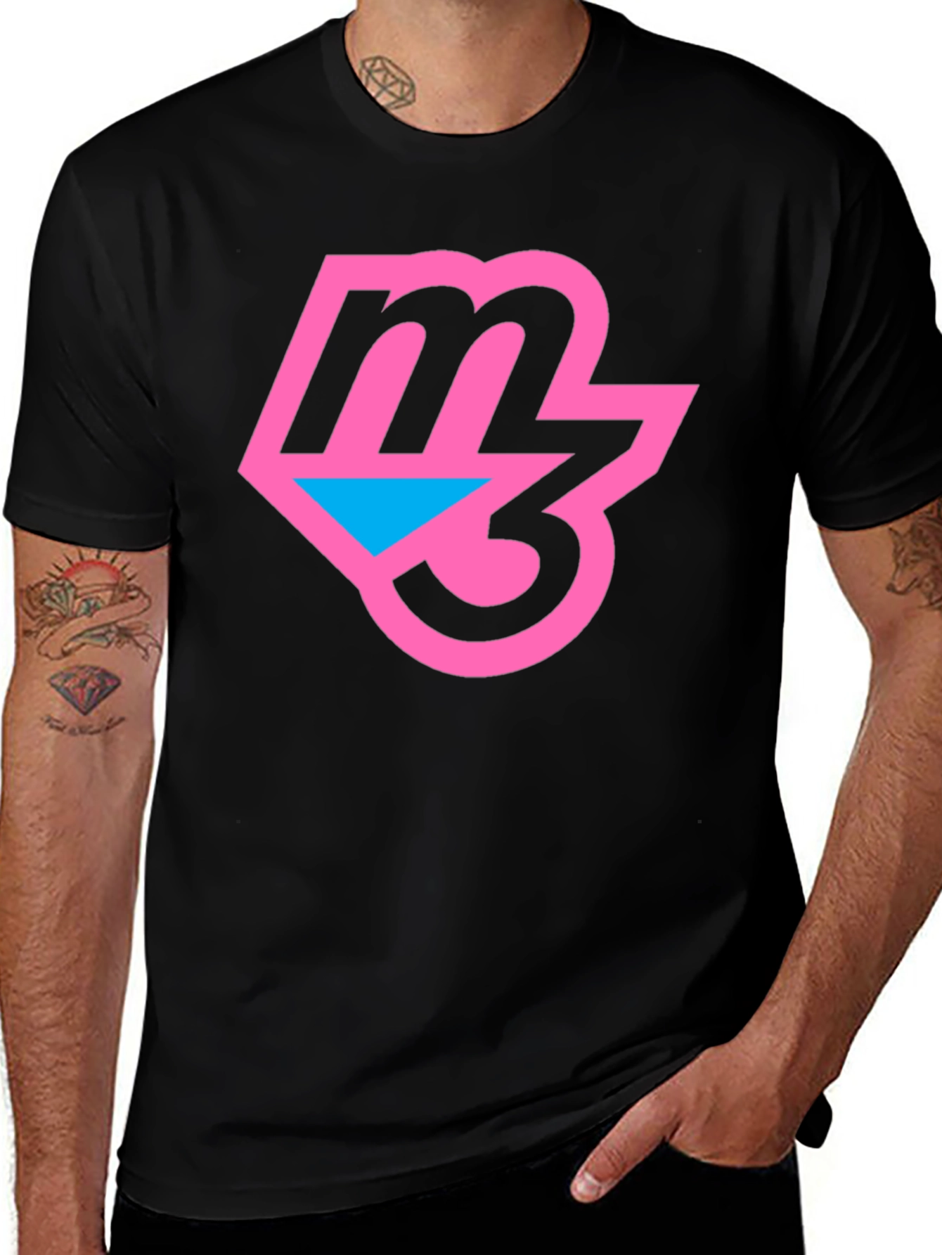 Retro M3 Logo T-Shirt - Black
