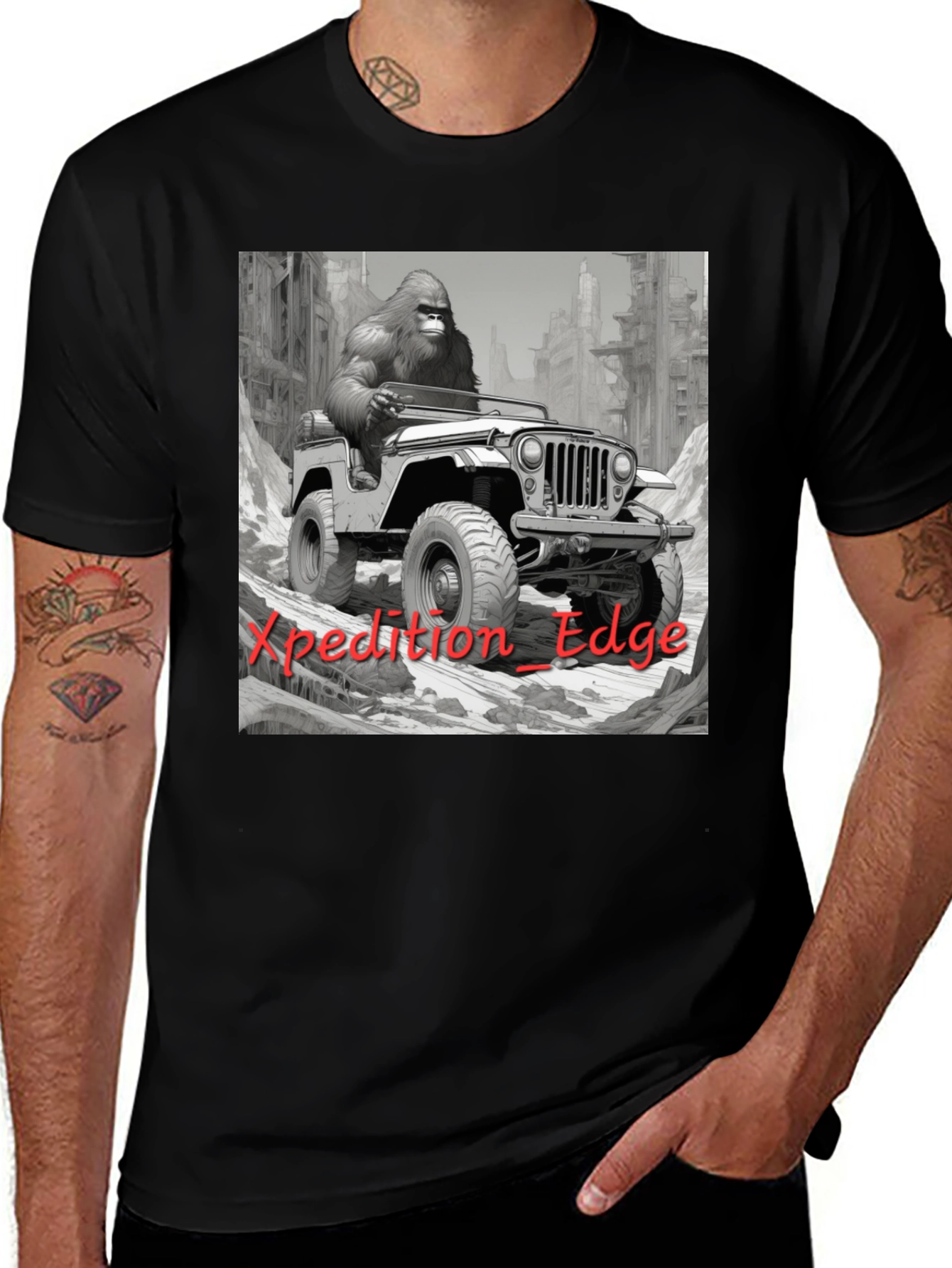 Variant 25 of Expedition Edge Gorilla Jeep T-Shirt