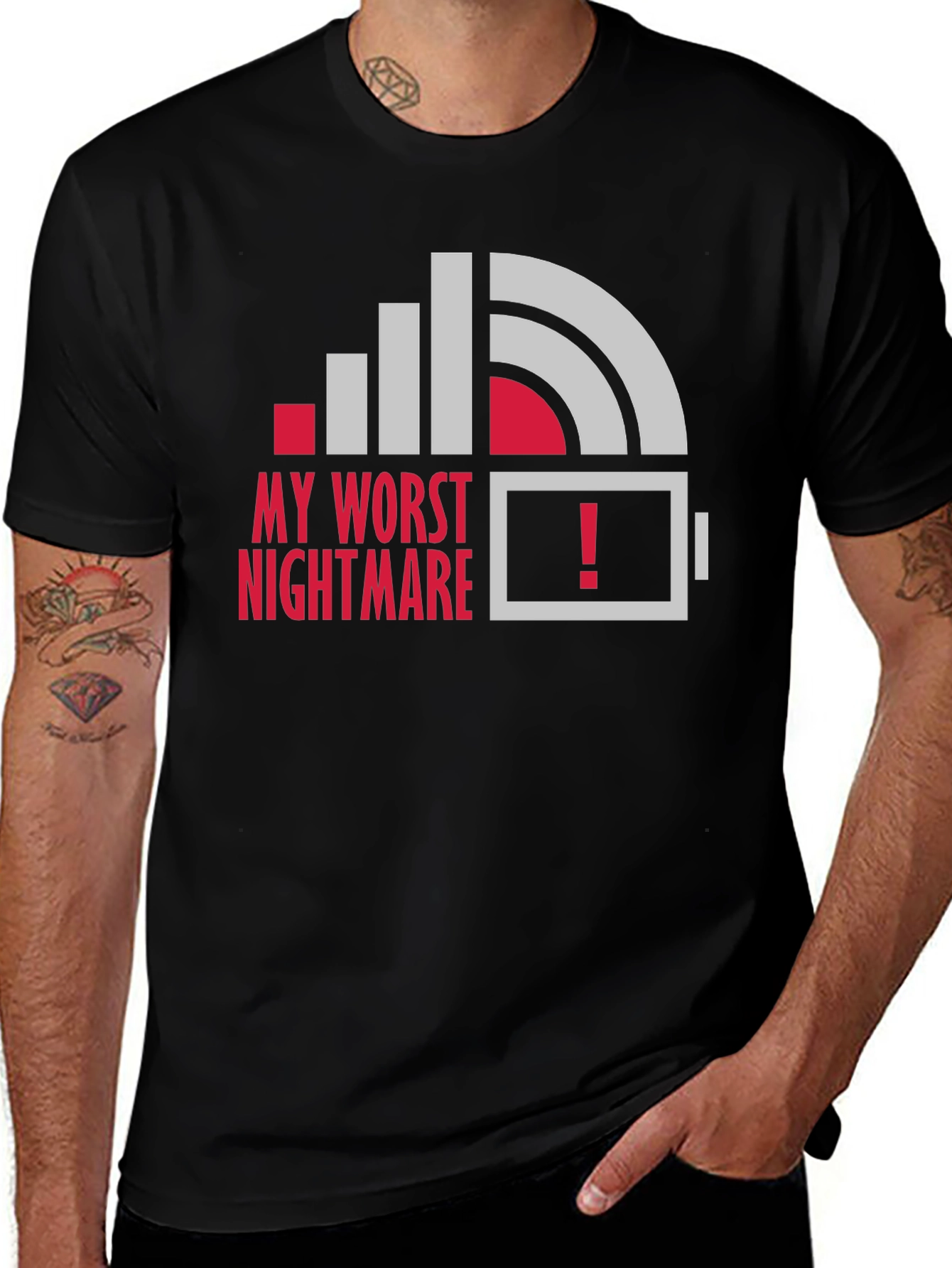 Variant 6 of My Worst Nightmare Low Battery Graphic T-Shirt