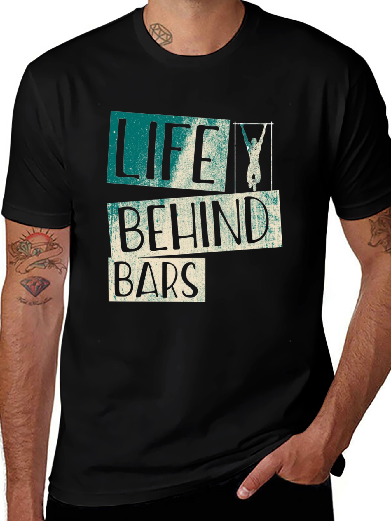 Life Behind Bars Graphic Tee - Workout Shirt