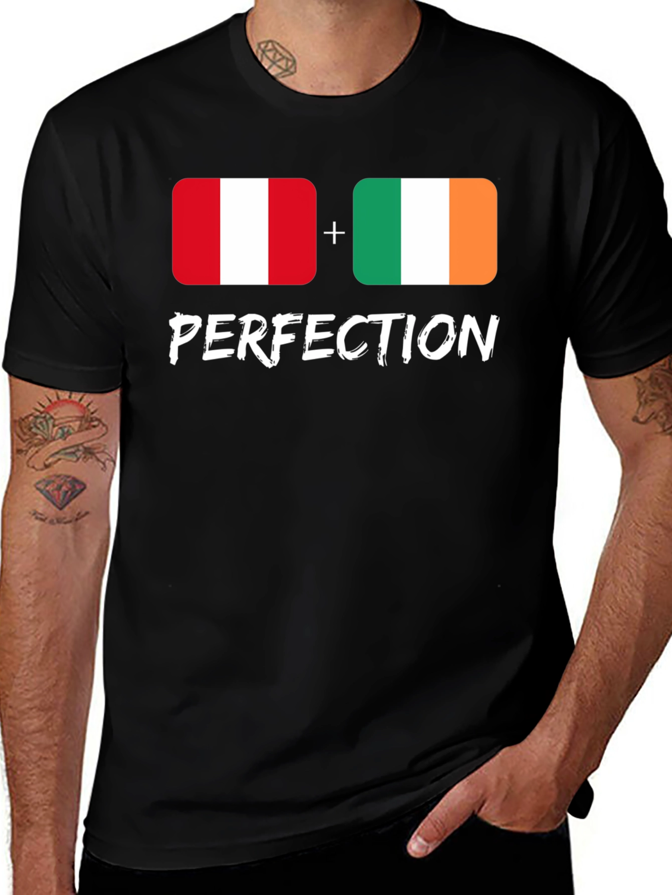 Black Peru & Ireland Perfection T-Shirt main image