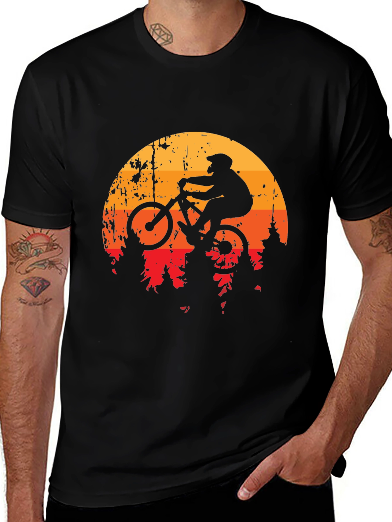 Variant 21 of Mountain Biker Sunset Graphic T-Shirt