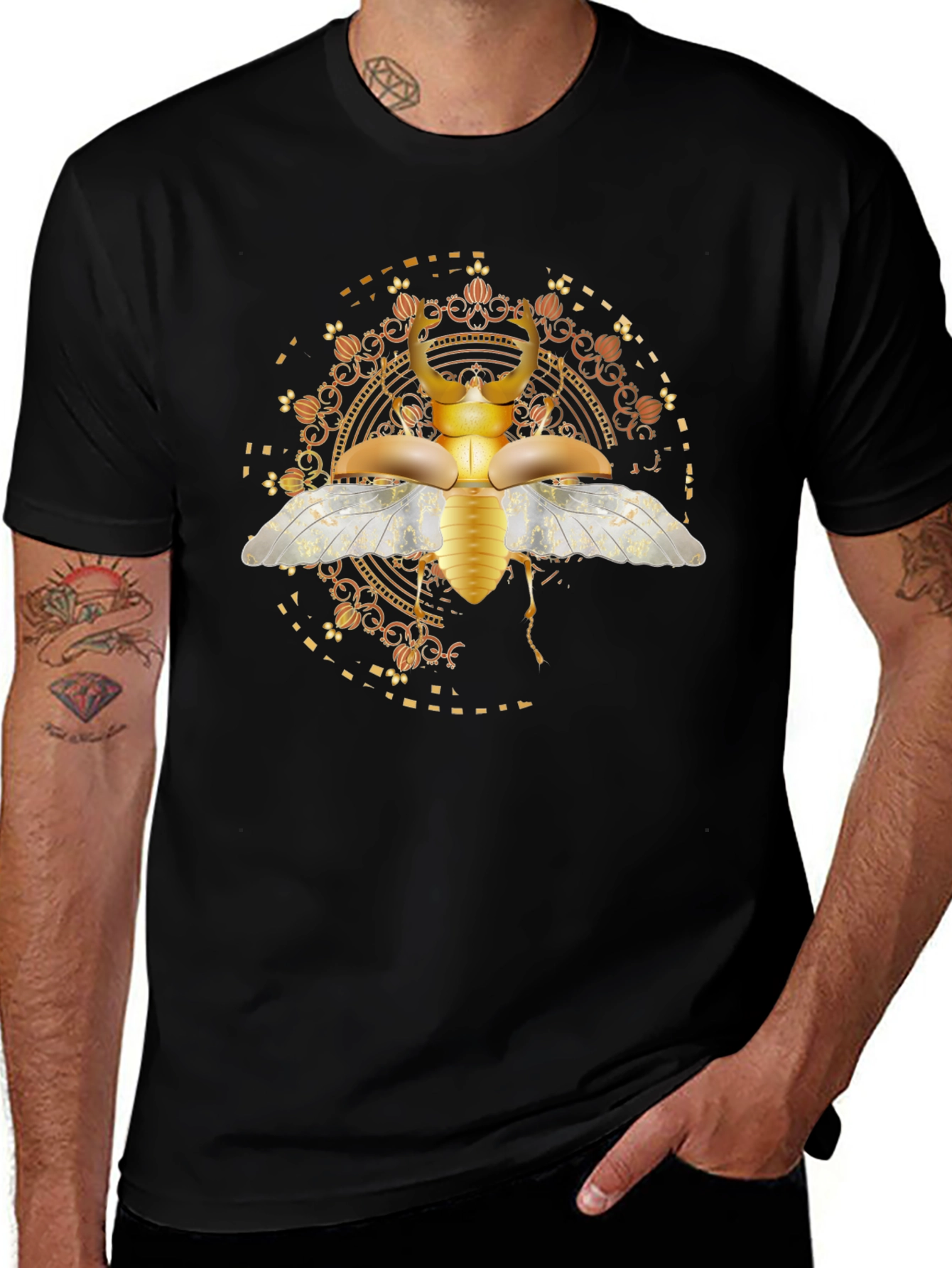 Variant 24 of Golden Beetle Graphic T-Shirt