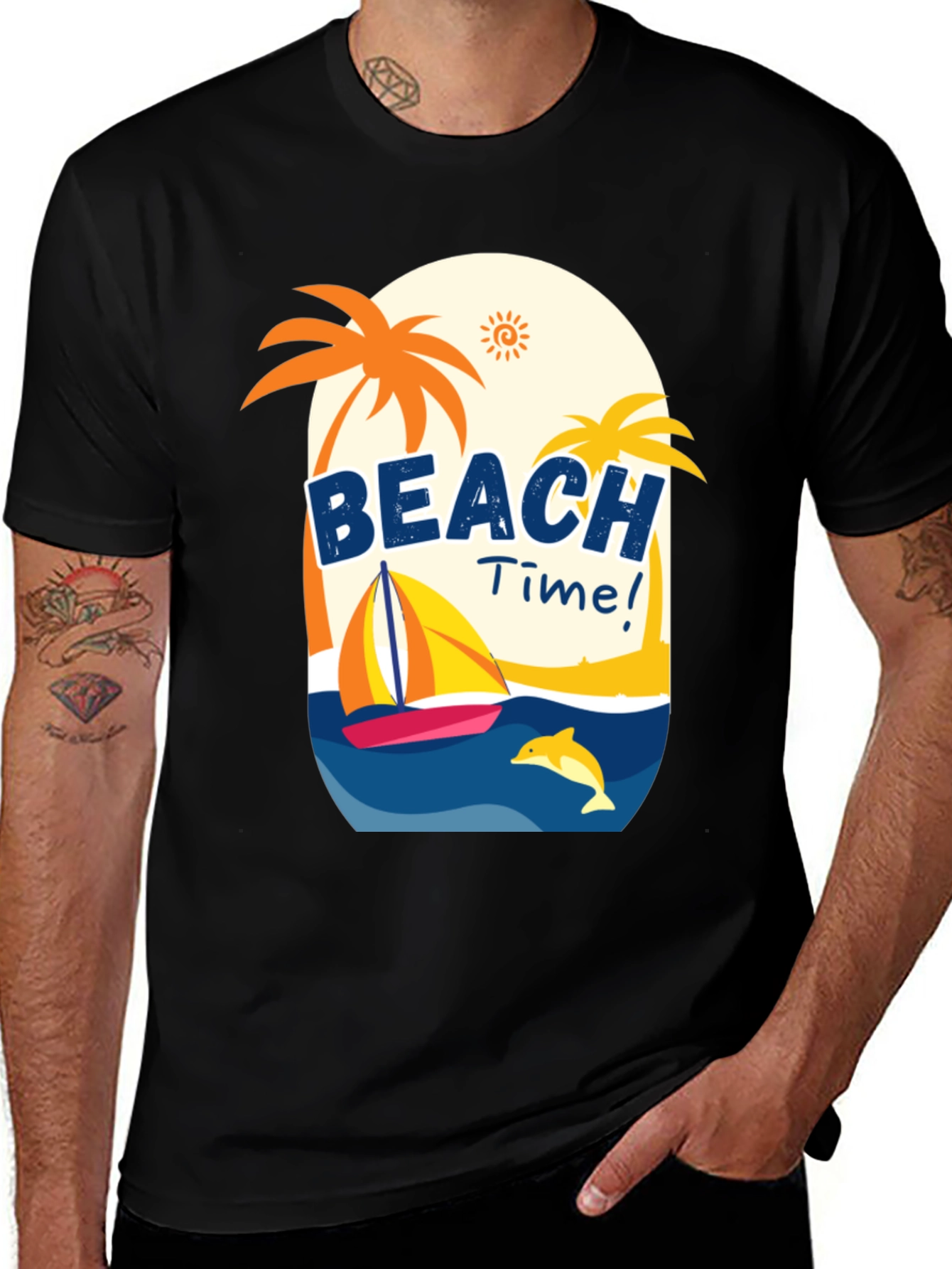 Variant 26 of Beach Time Graphic Tee - Summer Vibes