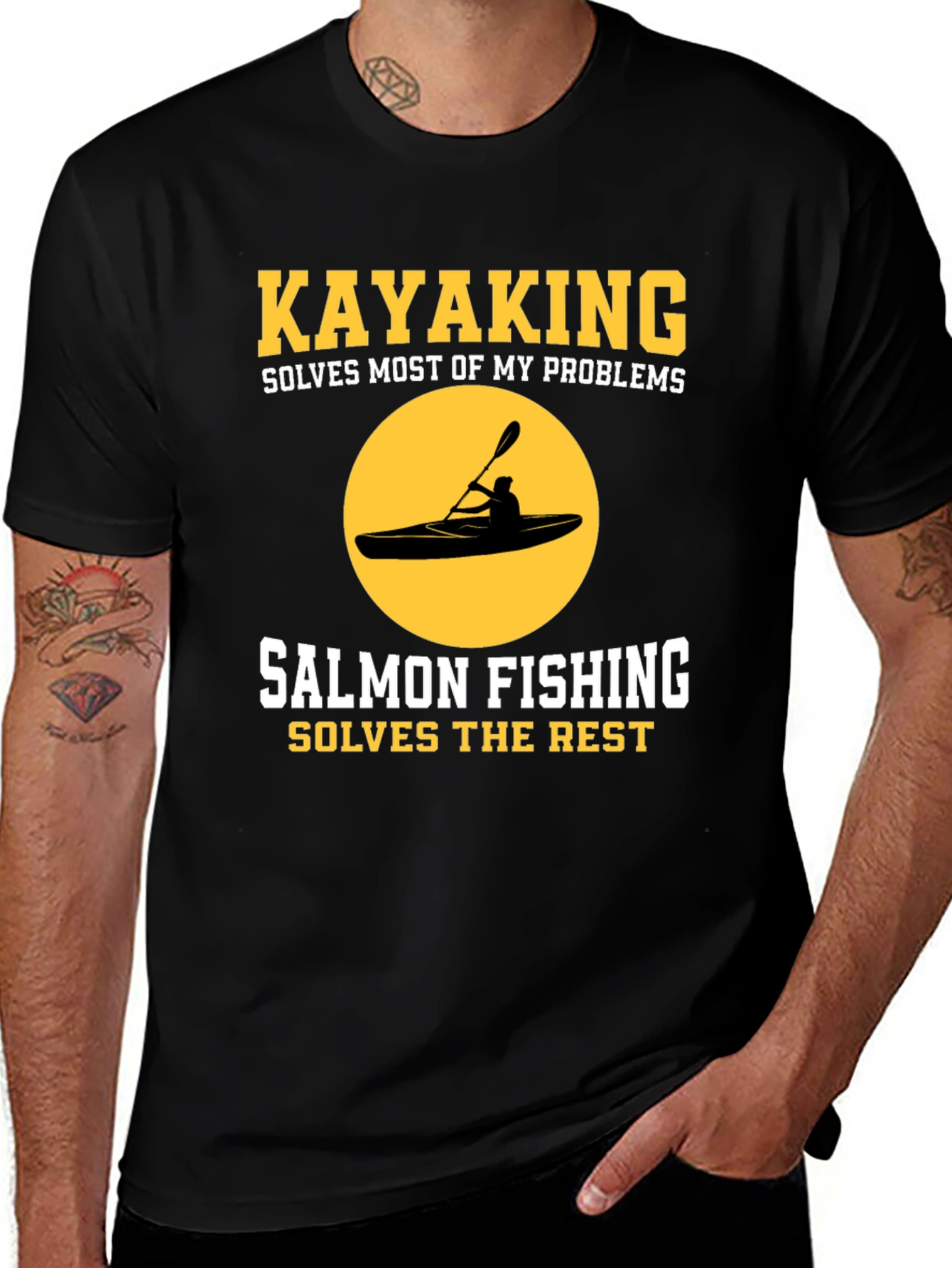 Variant 27 of Kayaking & Fishing Graphic T-Shirt