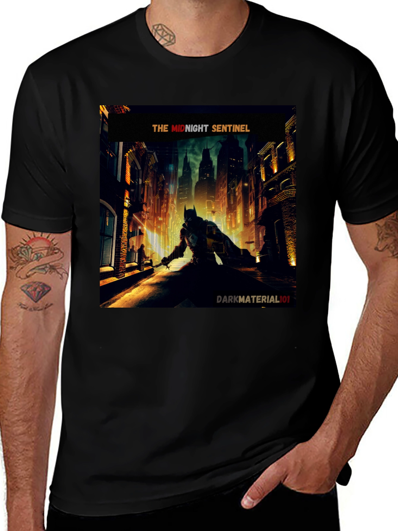 Midnight Sentinel Batman T-Shirt - Dark Material 101
