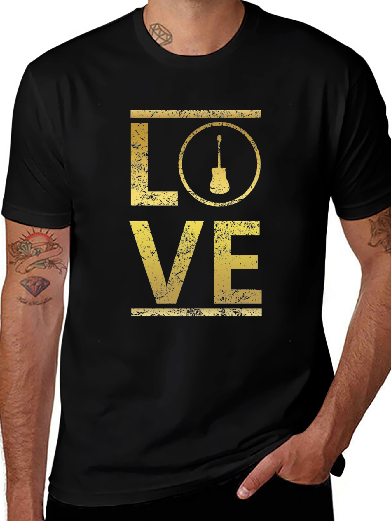 Variant 6 of Love Guitar Graphic T-Shirt - Music Lover Tee