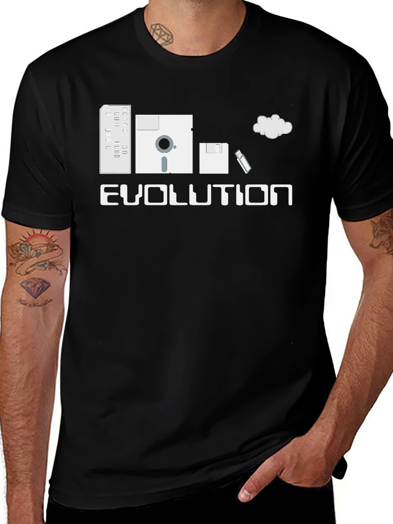 Evolution of Storage T-Shirt - Black