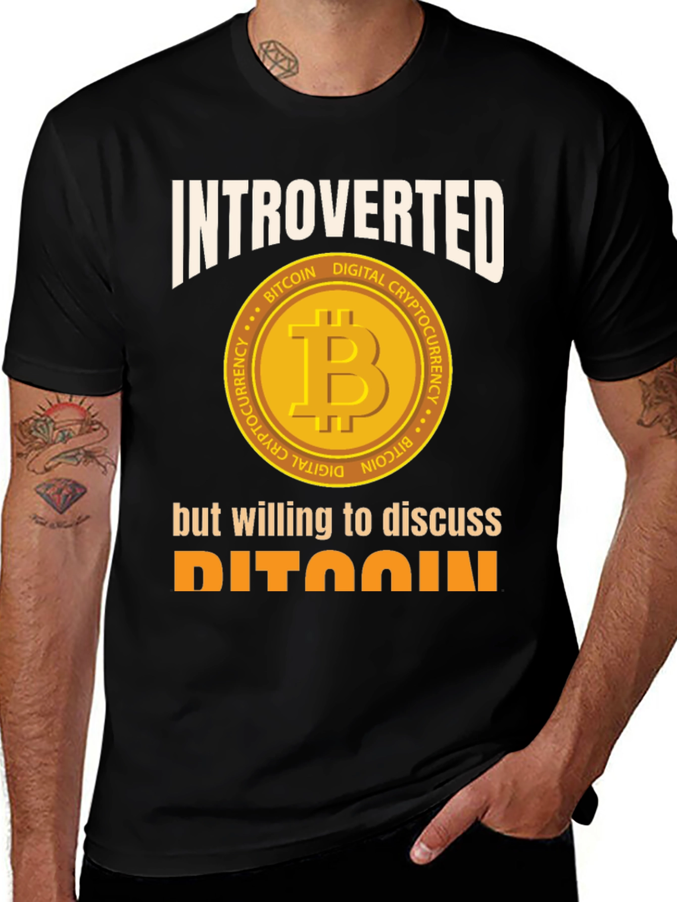 Introverted Bitcoin Crypto T-Shirt