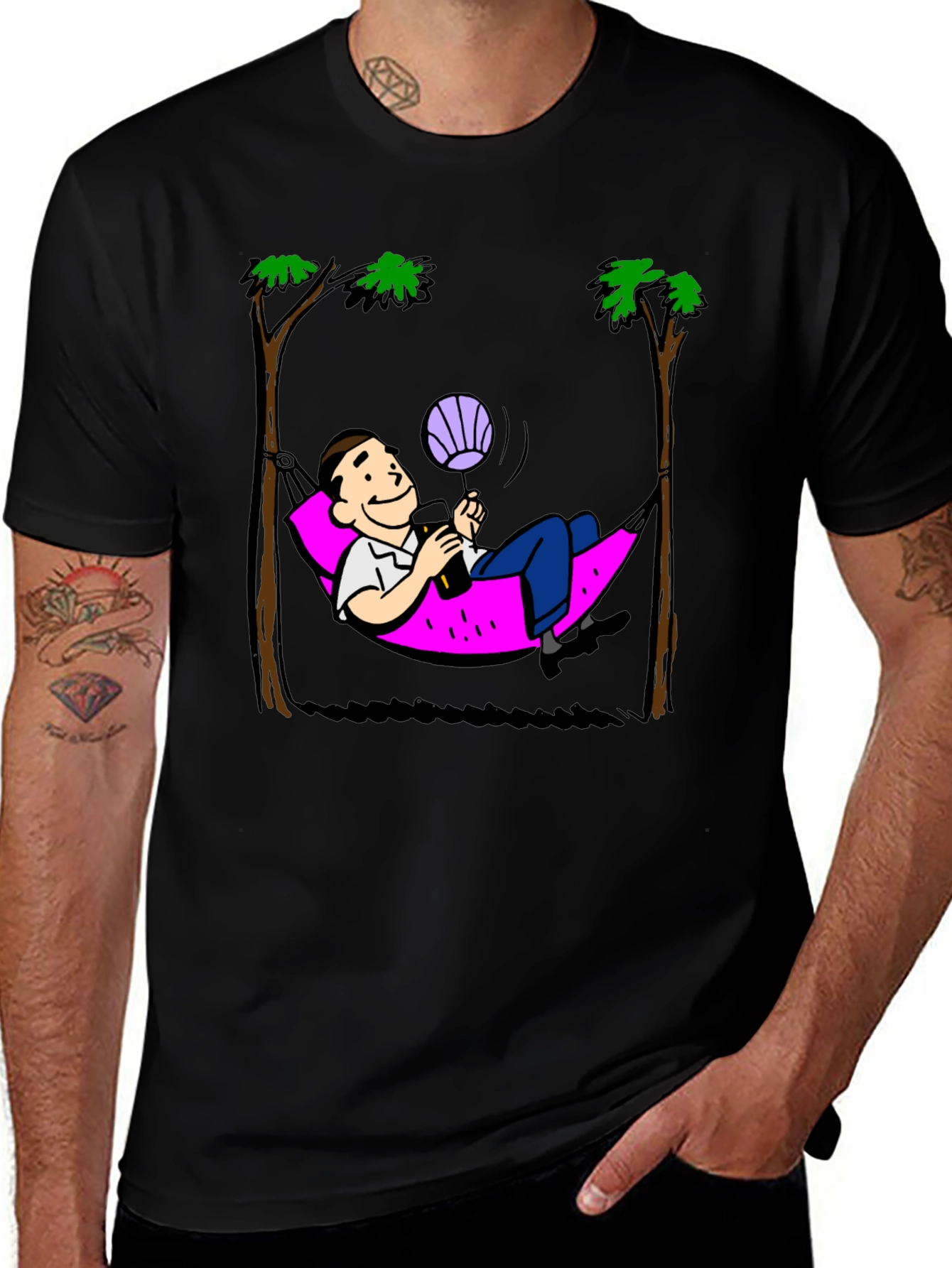 Variant 19 of Relaxed Hammock Cartoon T-Shirt