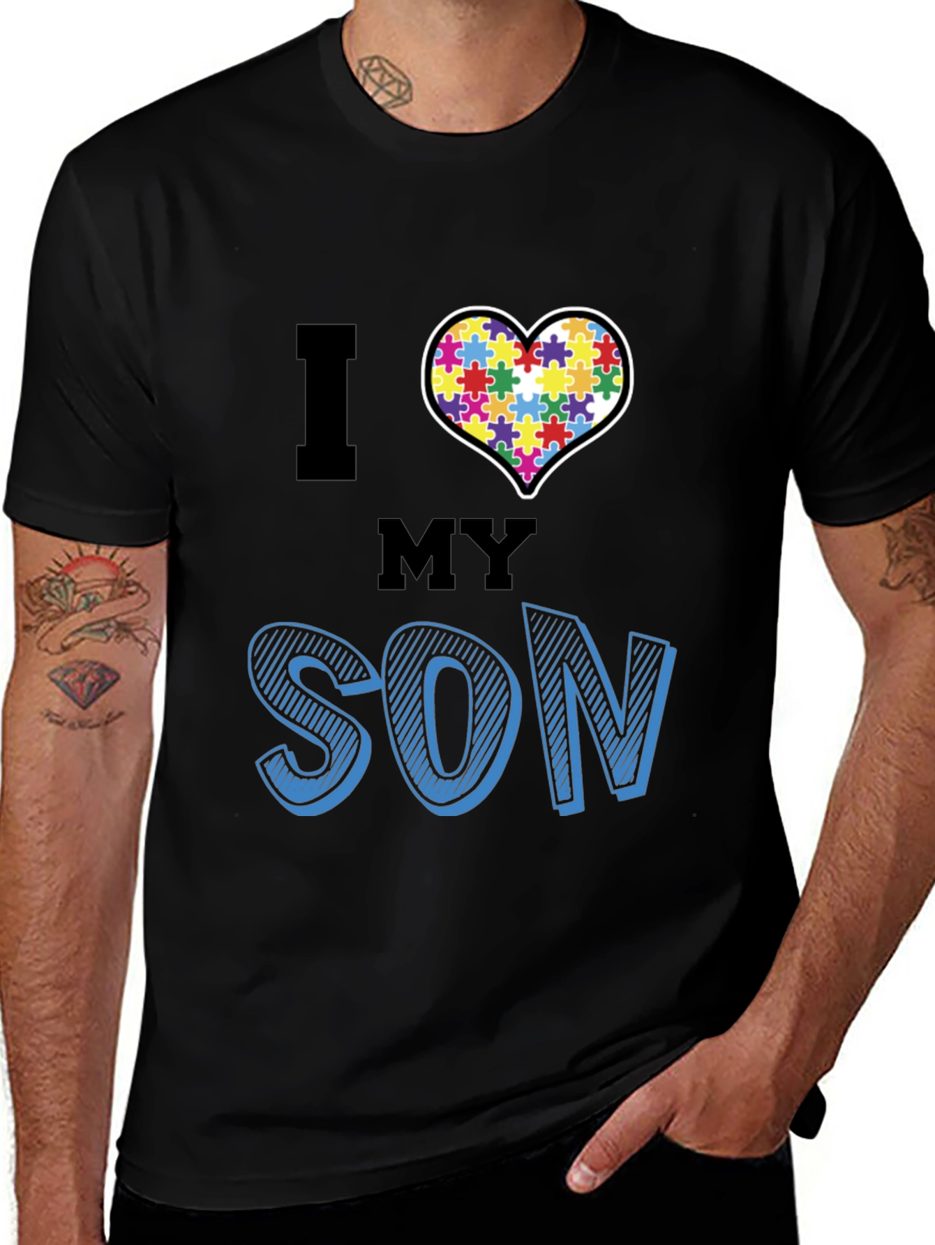 I Love My Son Autism Awareness T-Shirt
