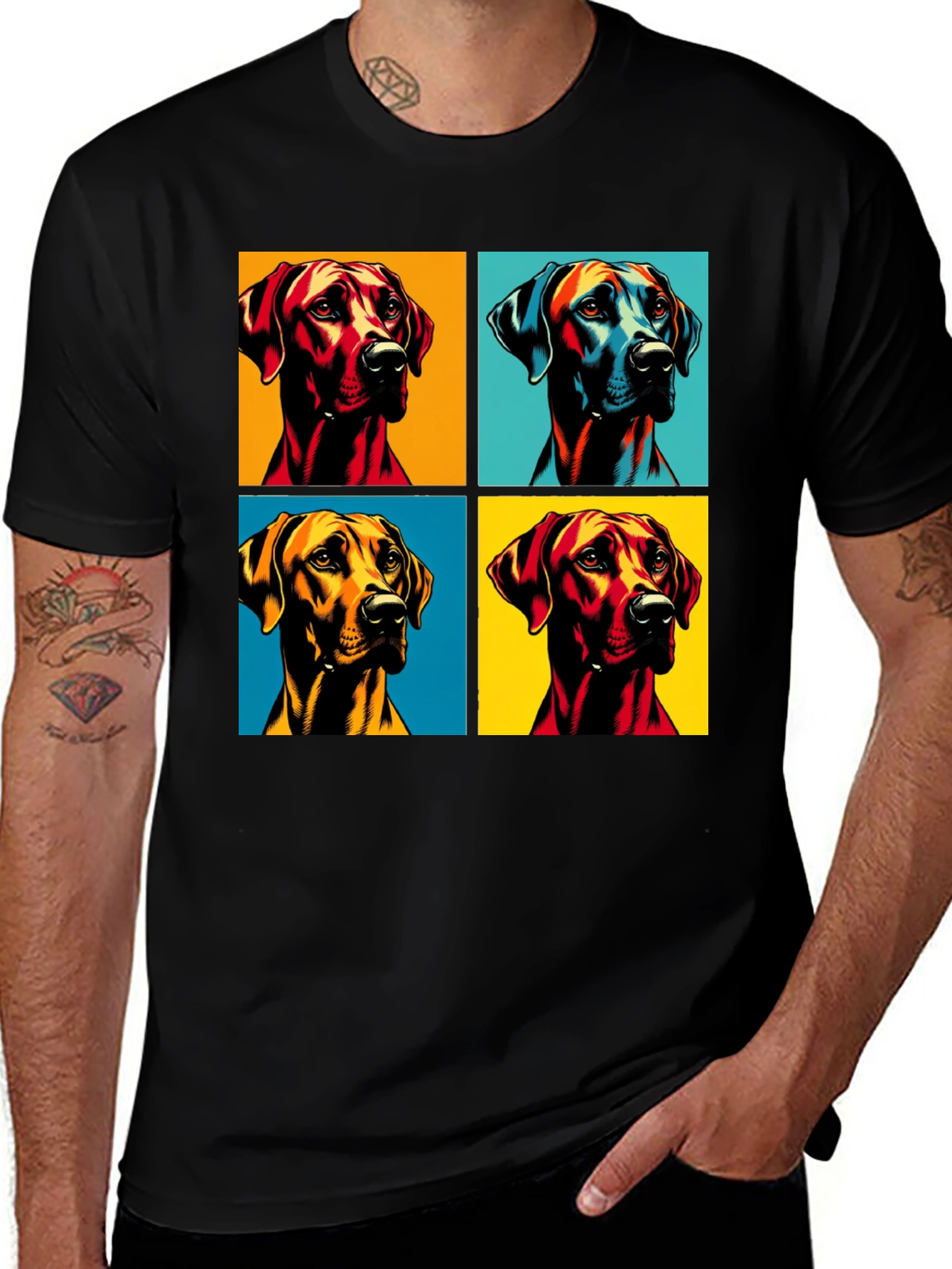 Dog Pop Art T-Shirt - Unique Graphic Tee