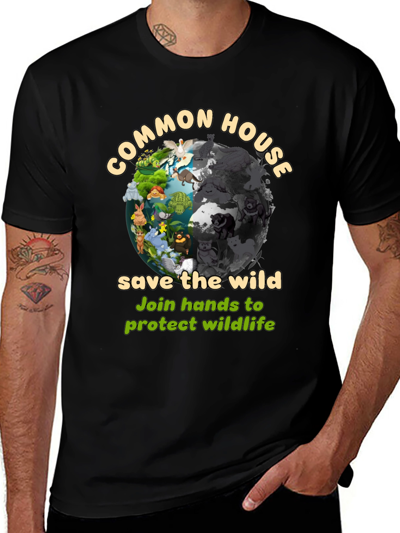 Variant 19 of Common House Save The Wild Graphic T-Shirt