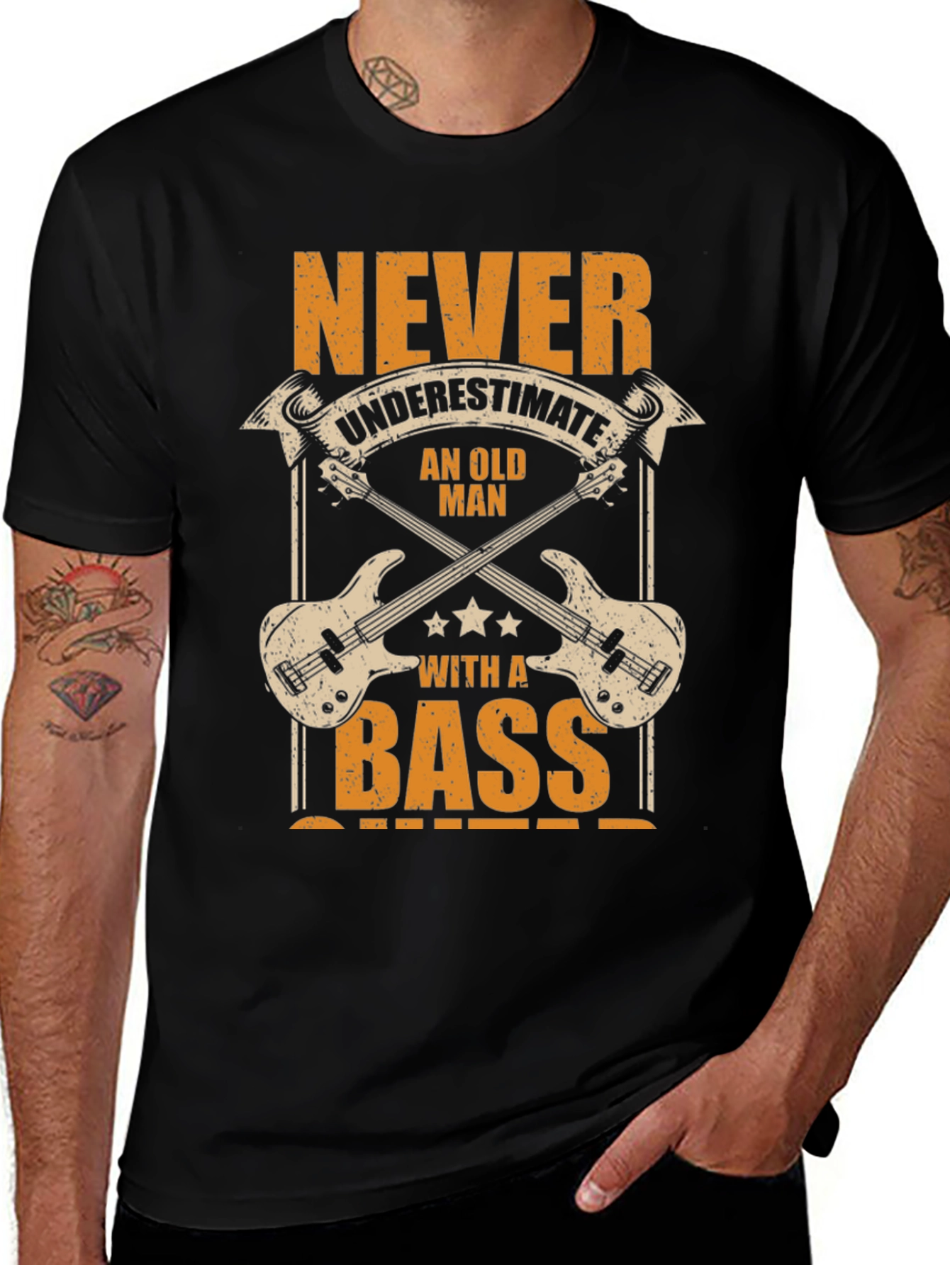 Variant 15 of Never Underestimate Bass Player T-Shirt