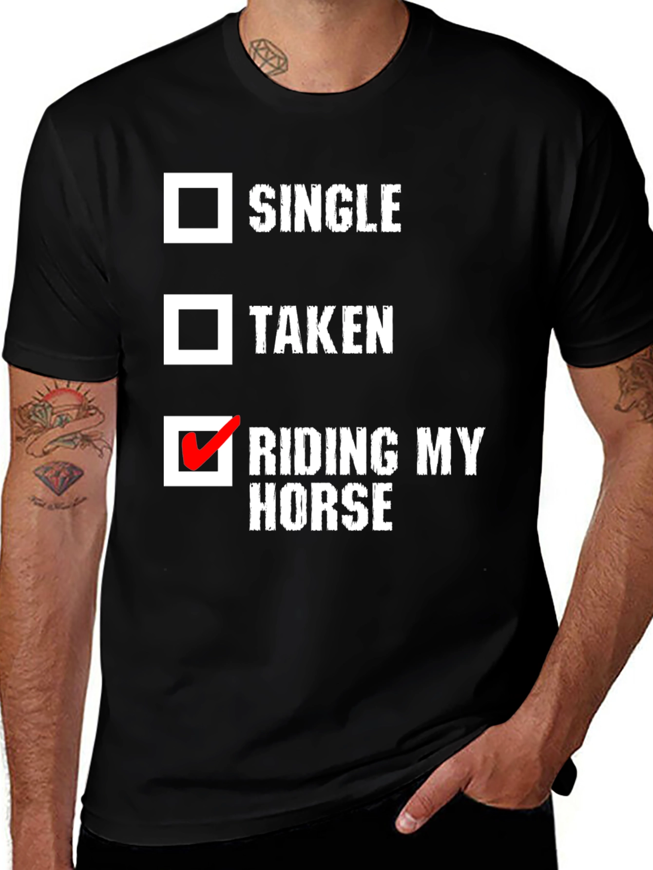 Variant 15 of Riding My Horse T-Shirt - Equestrian Life