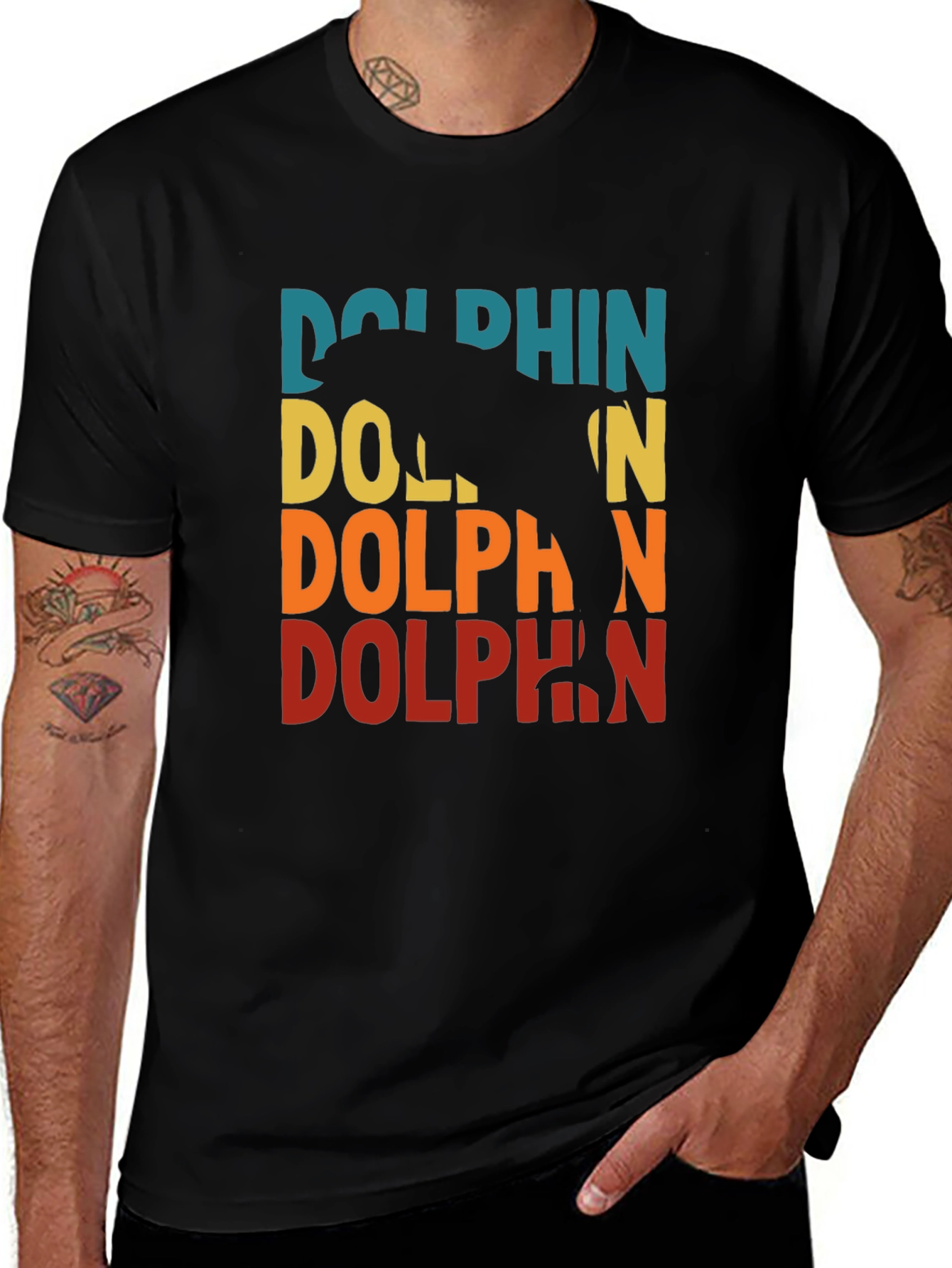 Variant 26 of Retro Dolphin Graphic T-Shirt